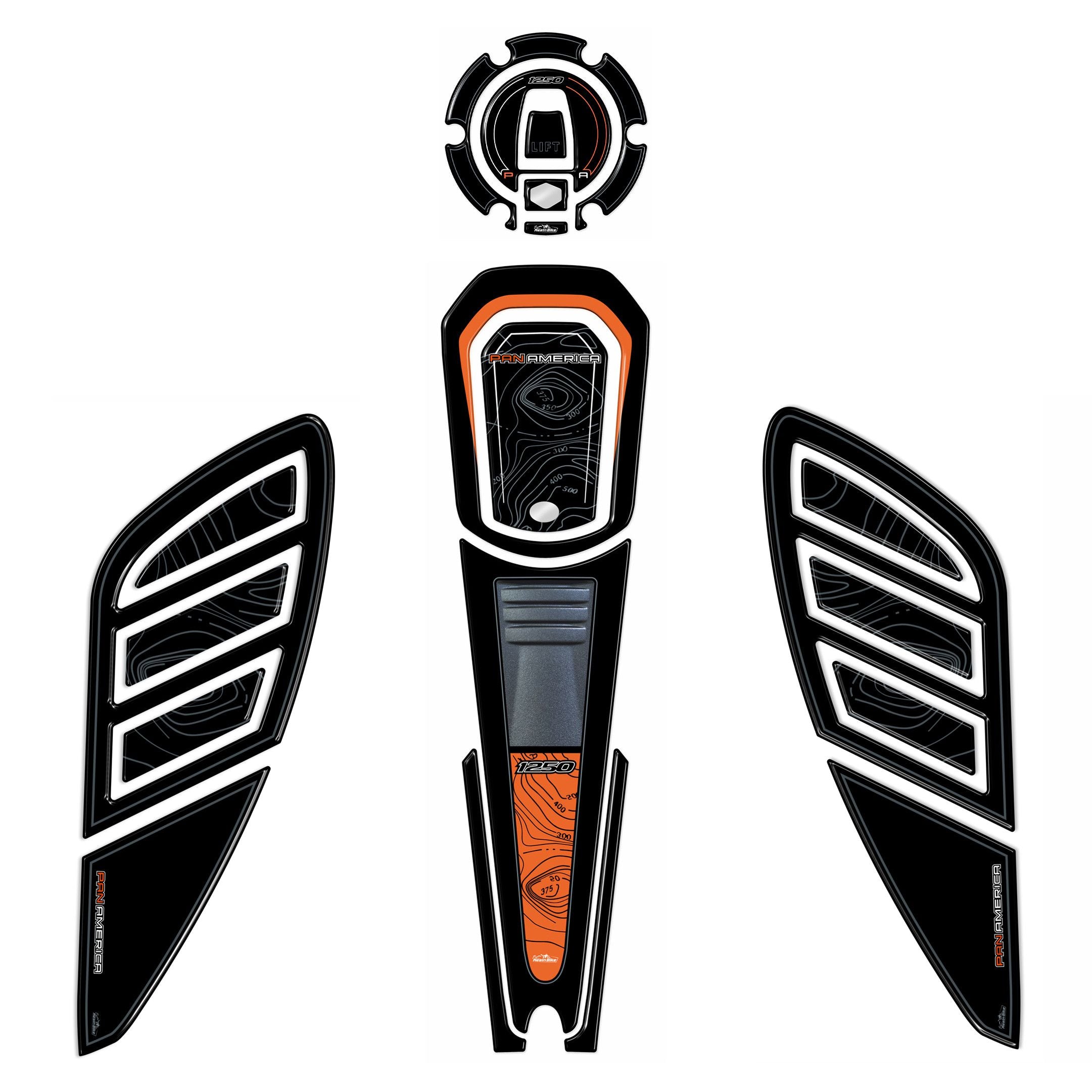 Resin Bike 3D Motorcycle Stickers - Tank Kit | Harley Davidson Pan America 1250 2020>2026 - Pyramid Motorcycle Accessories