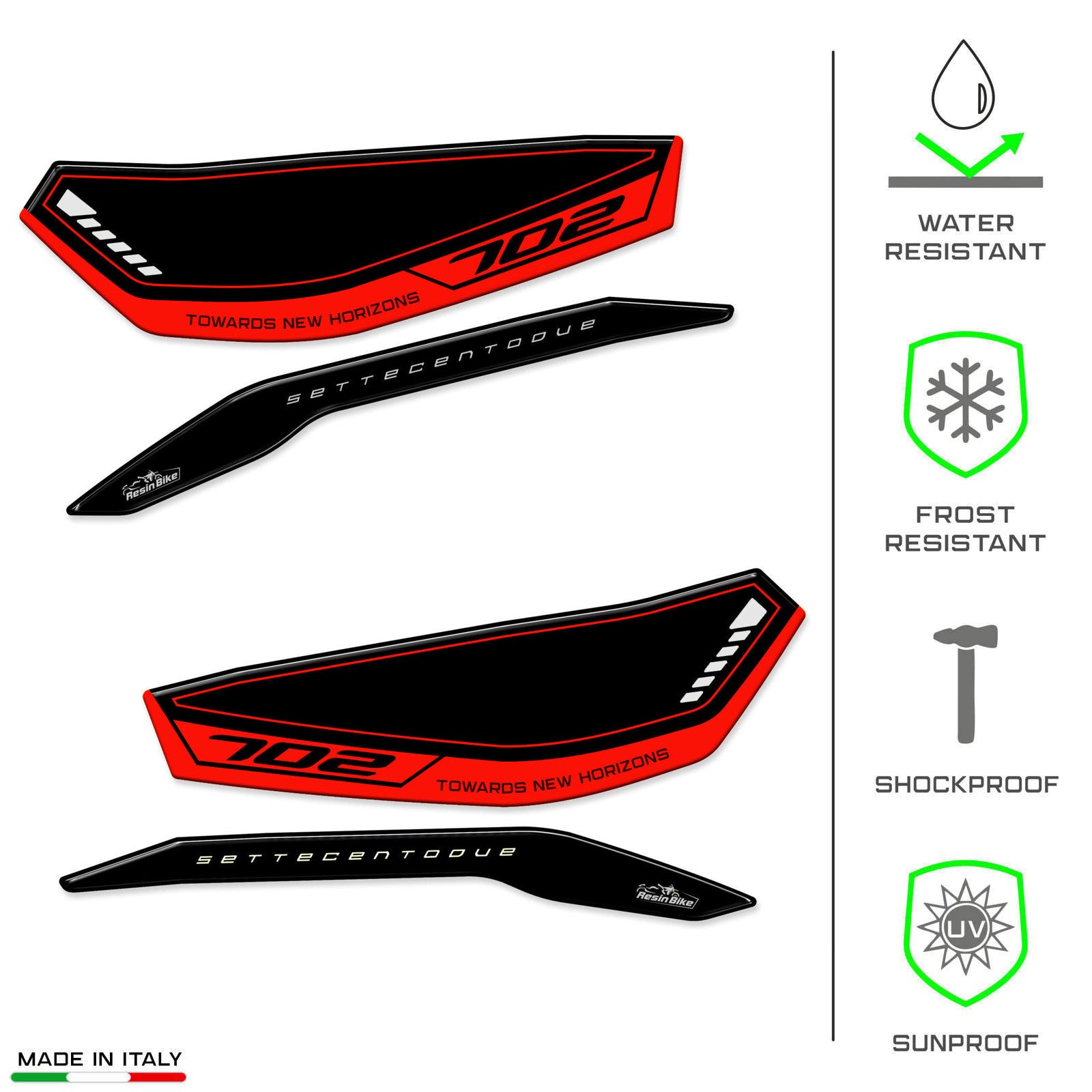 Resin Bike 3D Motorcycle Stickers - Handguards | Benelli TRK 702/702X 2023>2025 - Pyramid Motorcycle Accessories
