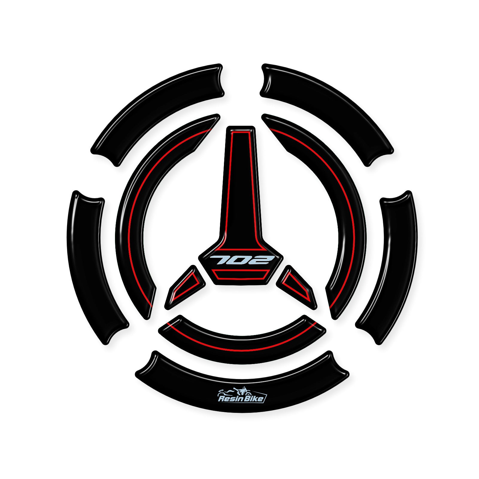 Resin Bike 3D Motorcycle Stickers - Fuel Cap | Benelli TRK 702/702X 2023>2025 - Pyramid Motorcycle Accessories