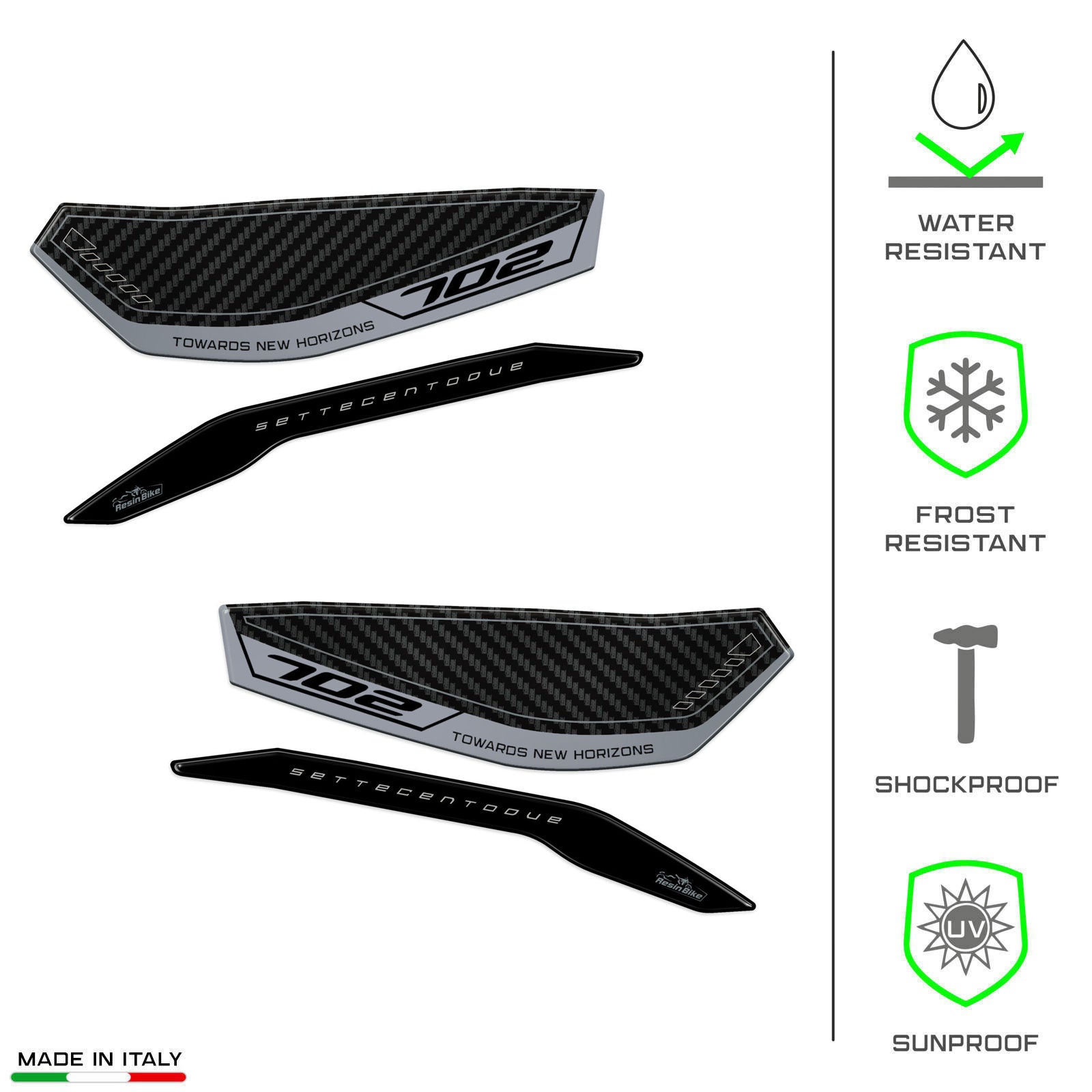 Resin Bike 3D Motorcycle Stickers - Handguards | Benelli TRK 702 / 702 X 2023>2026 - Pyramid Motorcycle Accessories