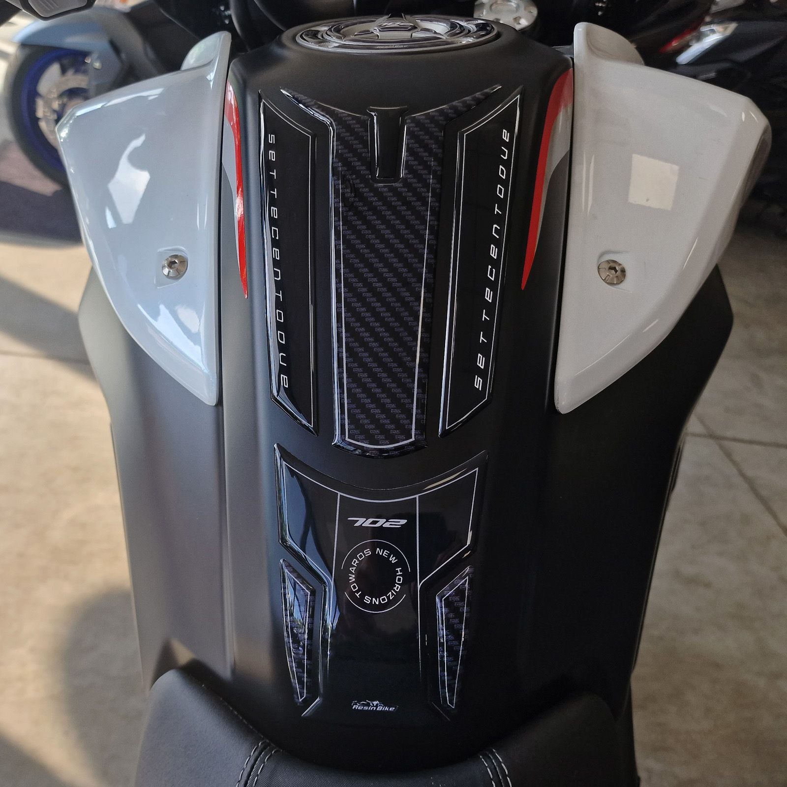 Resin Bike 3D Motorcycle Stickers - Tank Pad | Benelli TRK 702 / 702 X 2023>2026 RB-1000683500001 - Pyramid Motorcycle Accessories