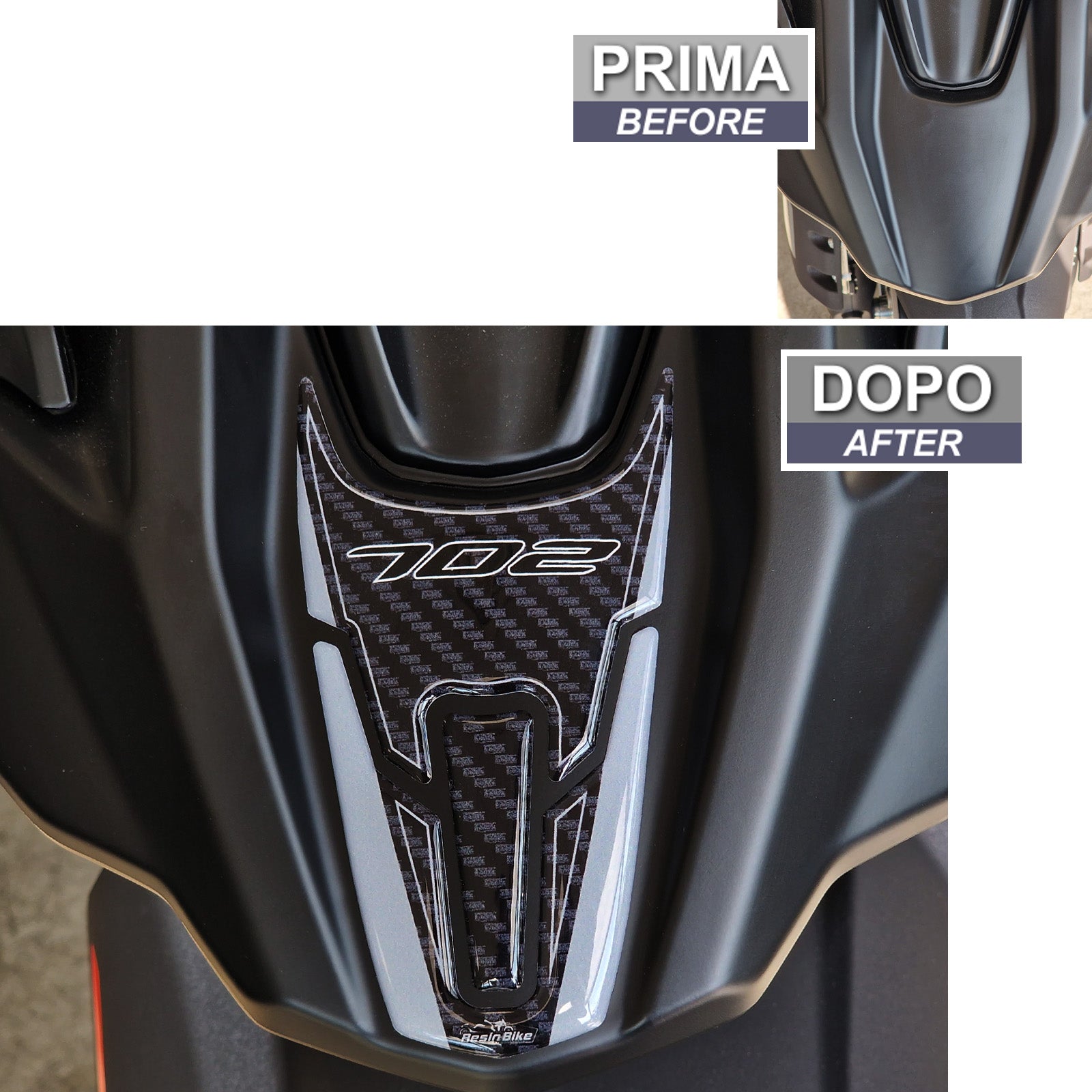 Resin Bike 3D Motorcycle Stickers - Beak | Benelli TRK 702 / 702 X 2023>2026 RB-1000683600008 - Pyramid Motorcycle Accessories