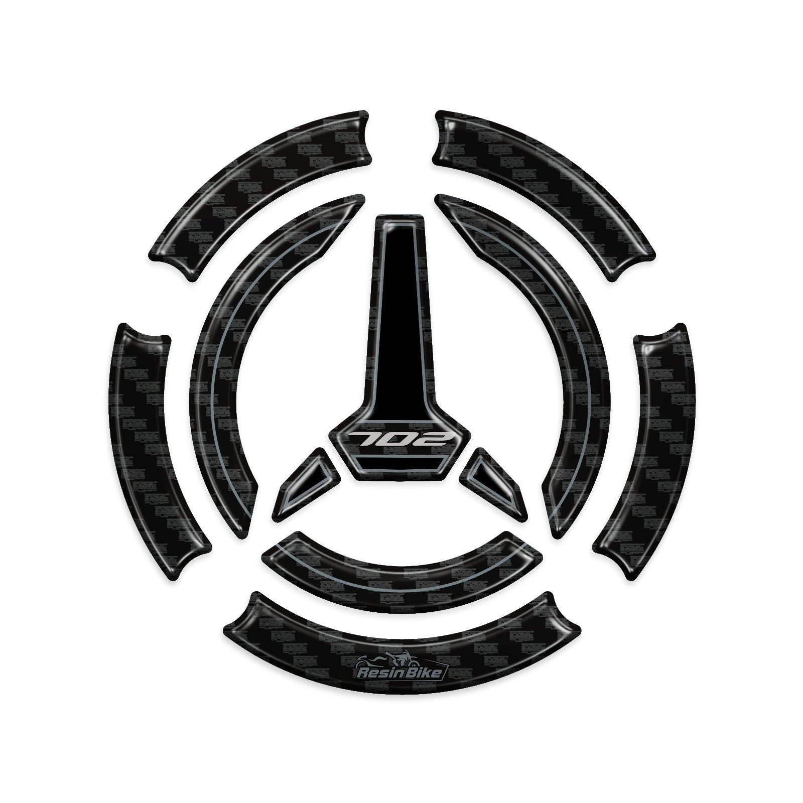 Resin Bike 3D Motorcycle Stickers - Frontal Area | Benelli TRK 702 / 702 X 2023>2026 RB-1000683700005 - Pyramid Motorcycle Accessories