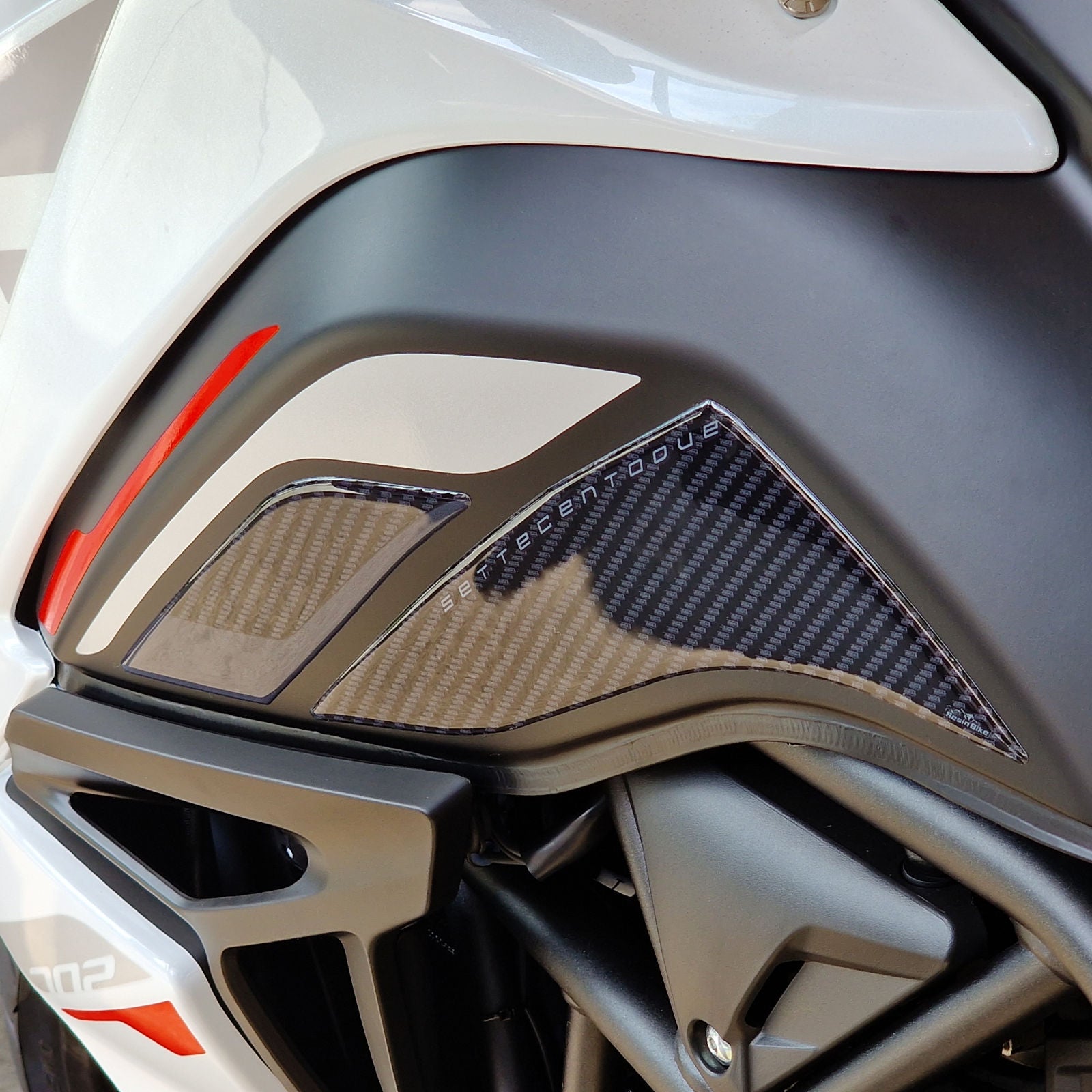 Resin Bike 3D Motorcycle Stickers - Tank Sides | Benelli TRK 702 2023>2026 - Pyramid Motorcycle Accessories