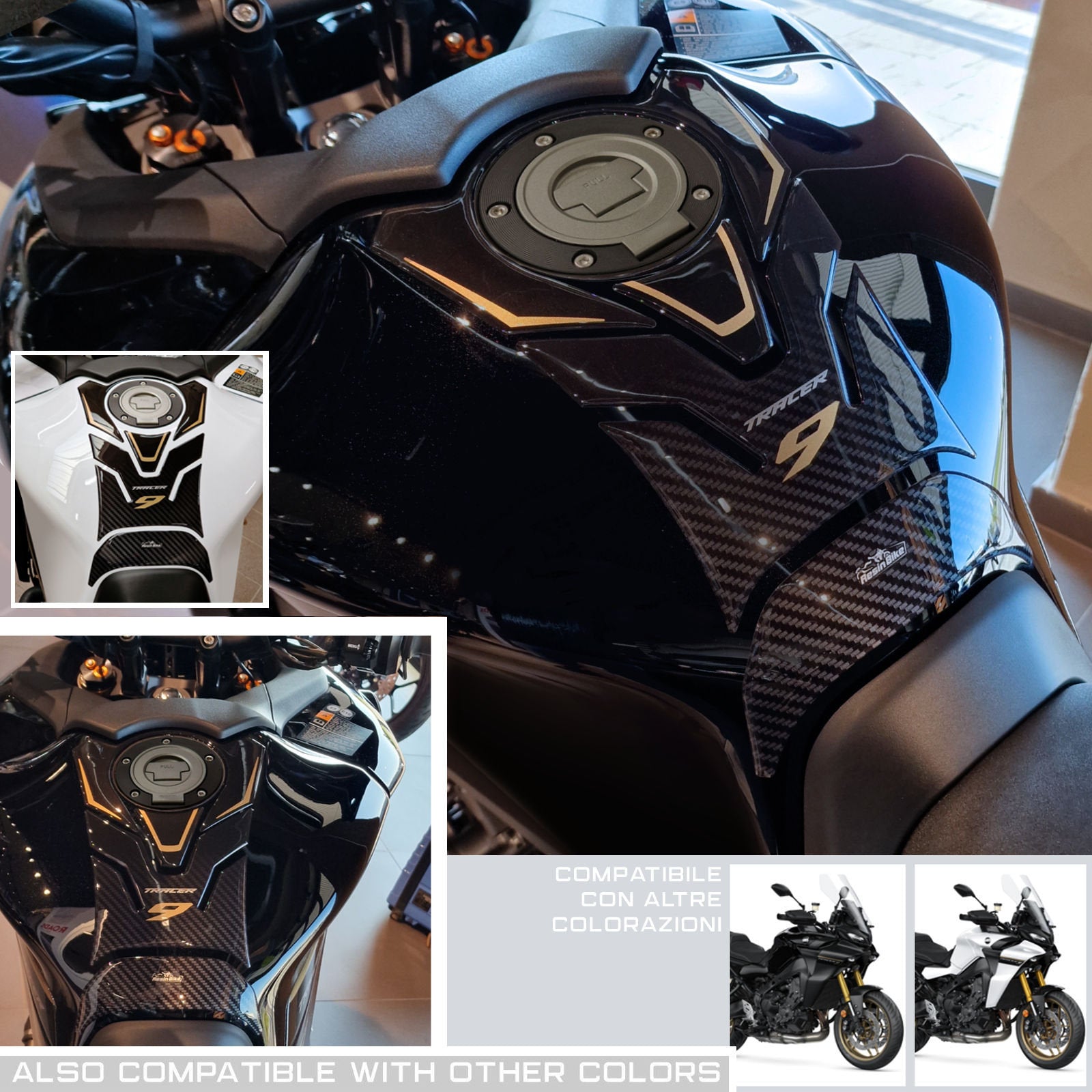 Resin Bike 3D Motorcycle Stickers - Tank Pad | Yamaha Tracer 9/9GT/9GT+ 2021>2024 - Pyramid Motorcycle Accessories