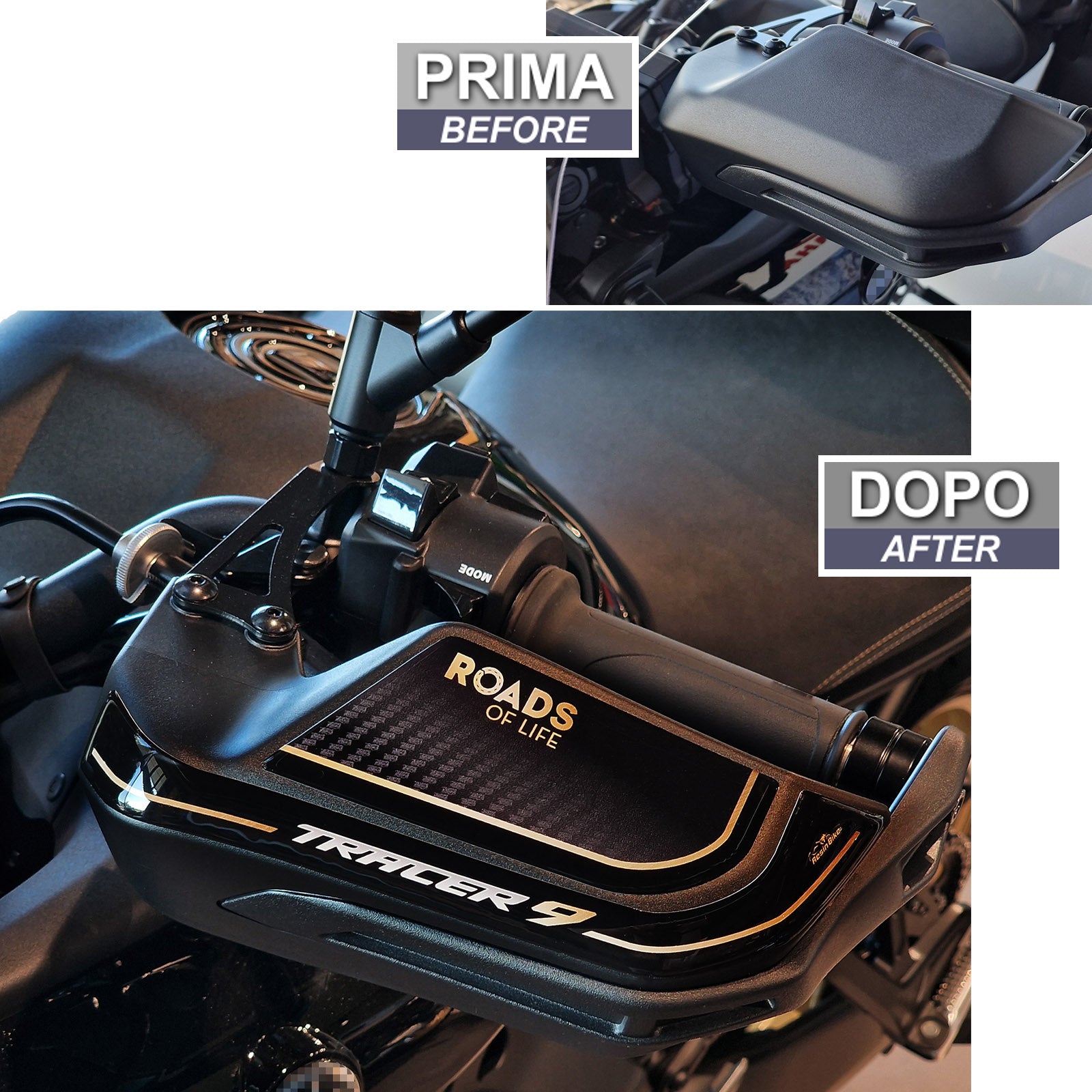 Resin Bike 3D Motorcycle Stickers - Handguards | Yamaha Tracer 9/9GT/9GT+ 2021>2024 - Pyramid Motorcycle Accessories