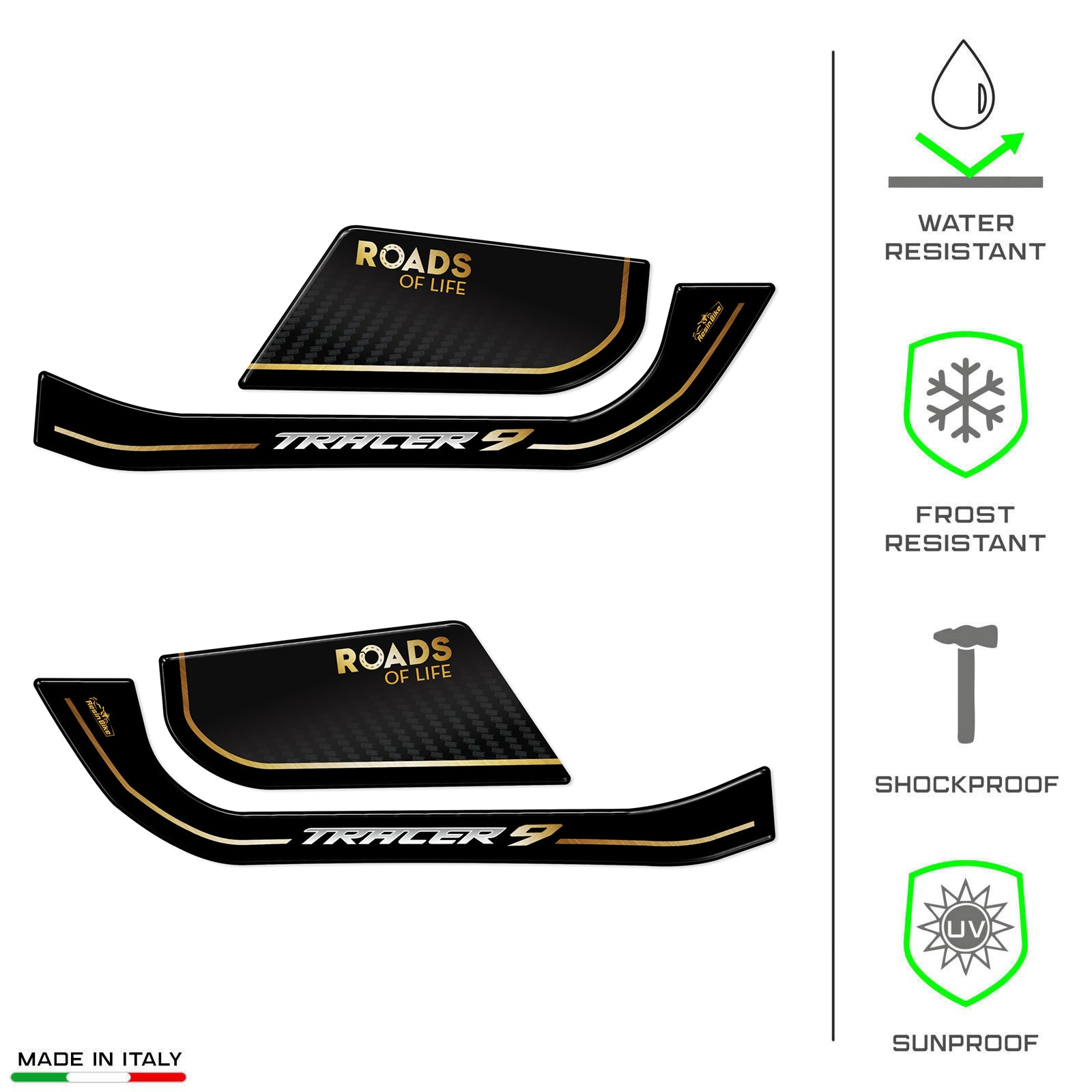 Resin Bike 3D Motorcycle Stickers - Handguards | Yamaha Tracer 9/9GT/9GT+ 2021>2024 - Pyramid Motorcycle Accessories