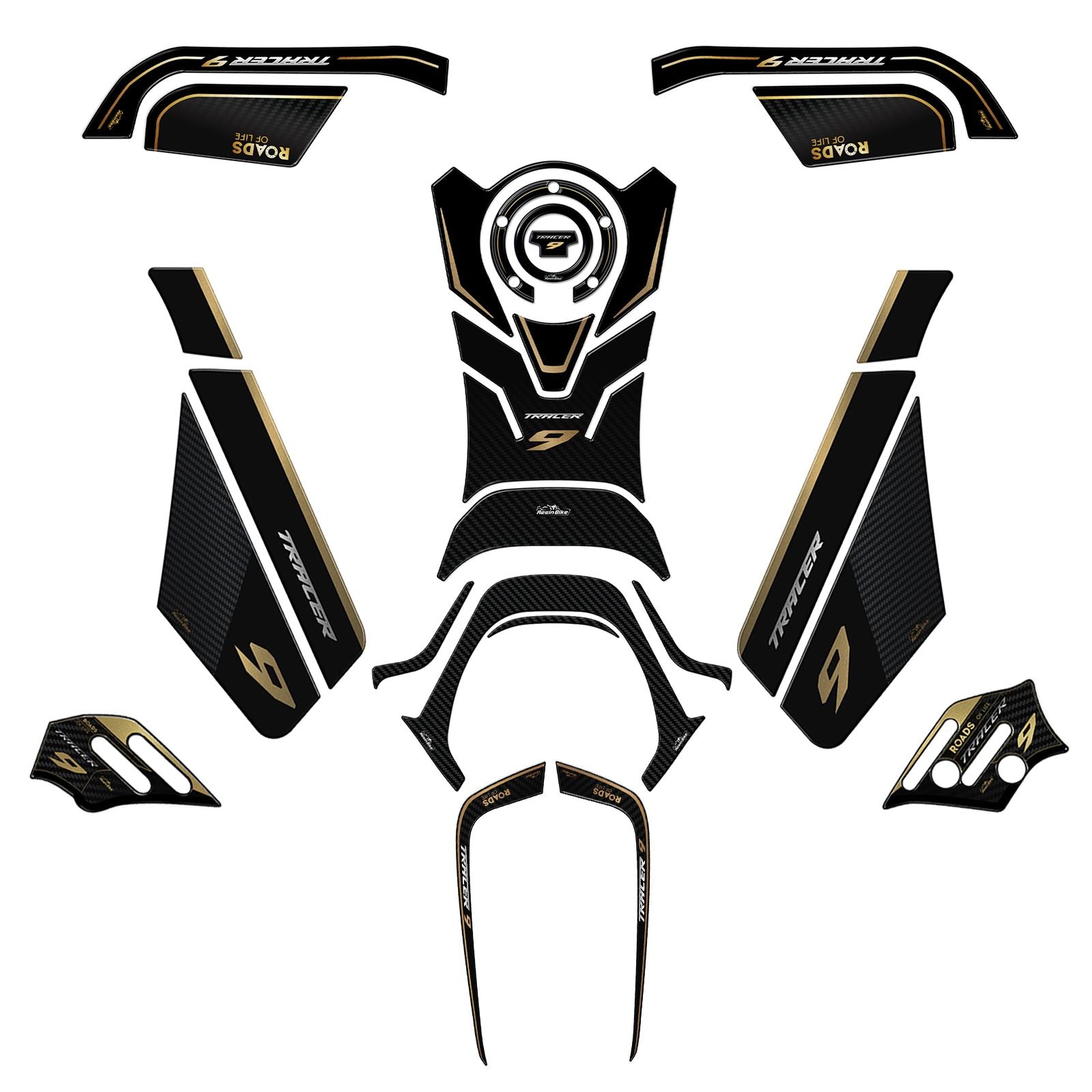 Resin Bike 3D Motorcycle Stickers - Full Kit | Yamaha Tracer 9 2021>2026 - Pyramid Motorcycle Accessories