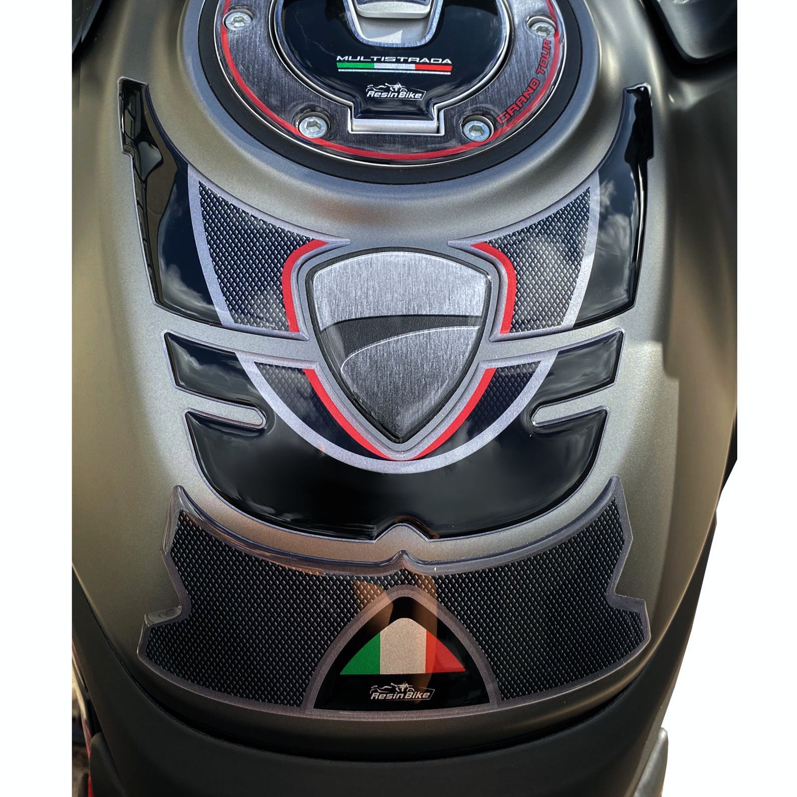 Resin Bike 3D Motorcycle Stickers - Basic Kit | Ducati Multistrada 1260 S 2018>2020 - Pyramid Motorcycle Accessories