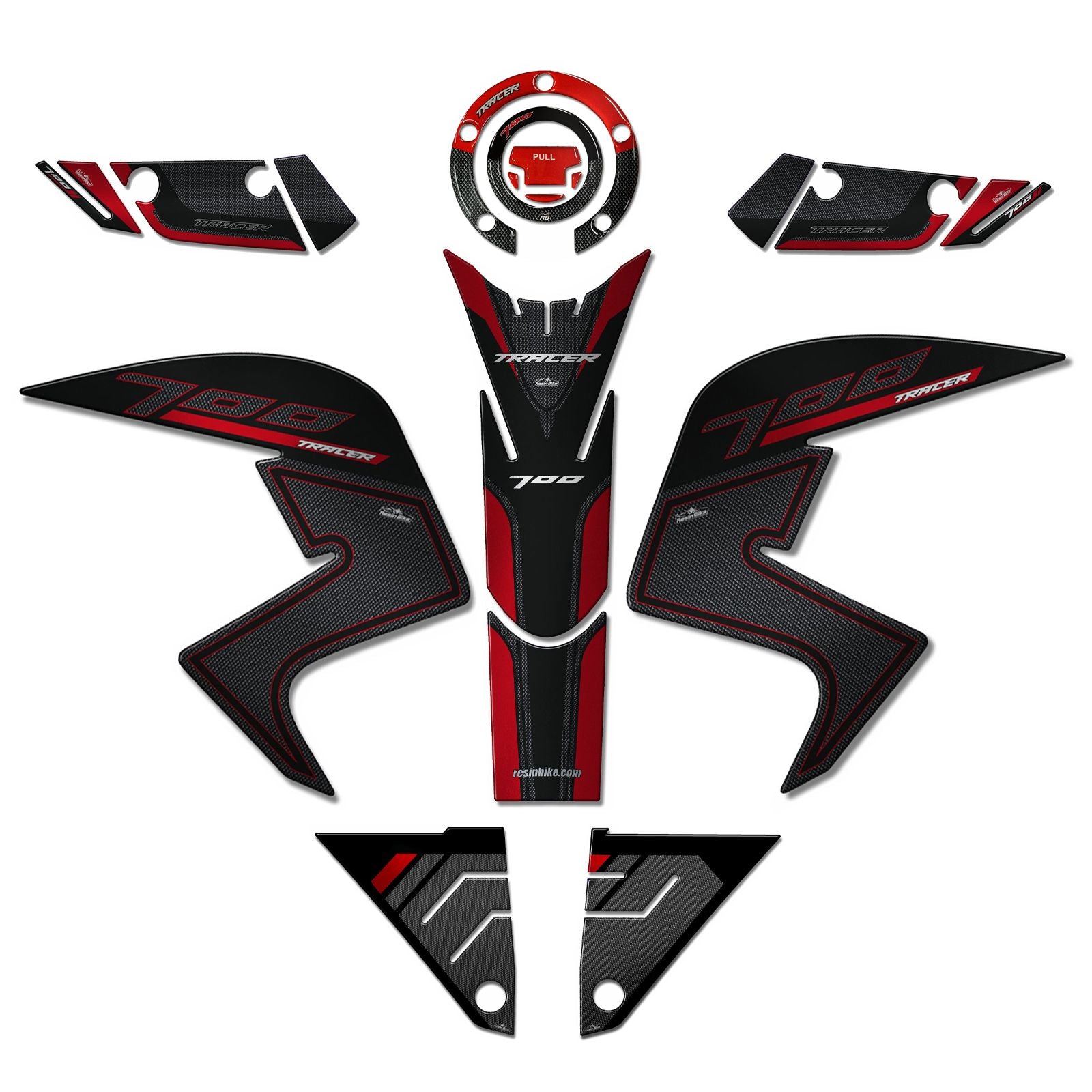 Resin Bike 3D Motorcycle Stickers - Tank Kit | Yamaha Tracer 700 2016>2020 - Pyramid Motorcycle Accessories