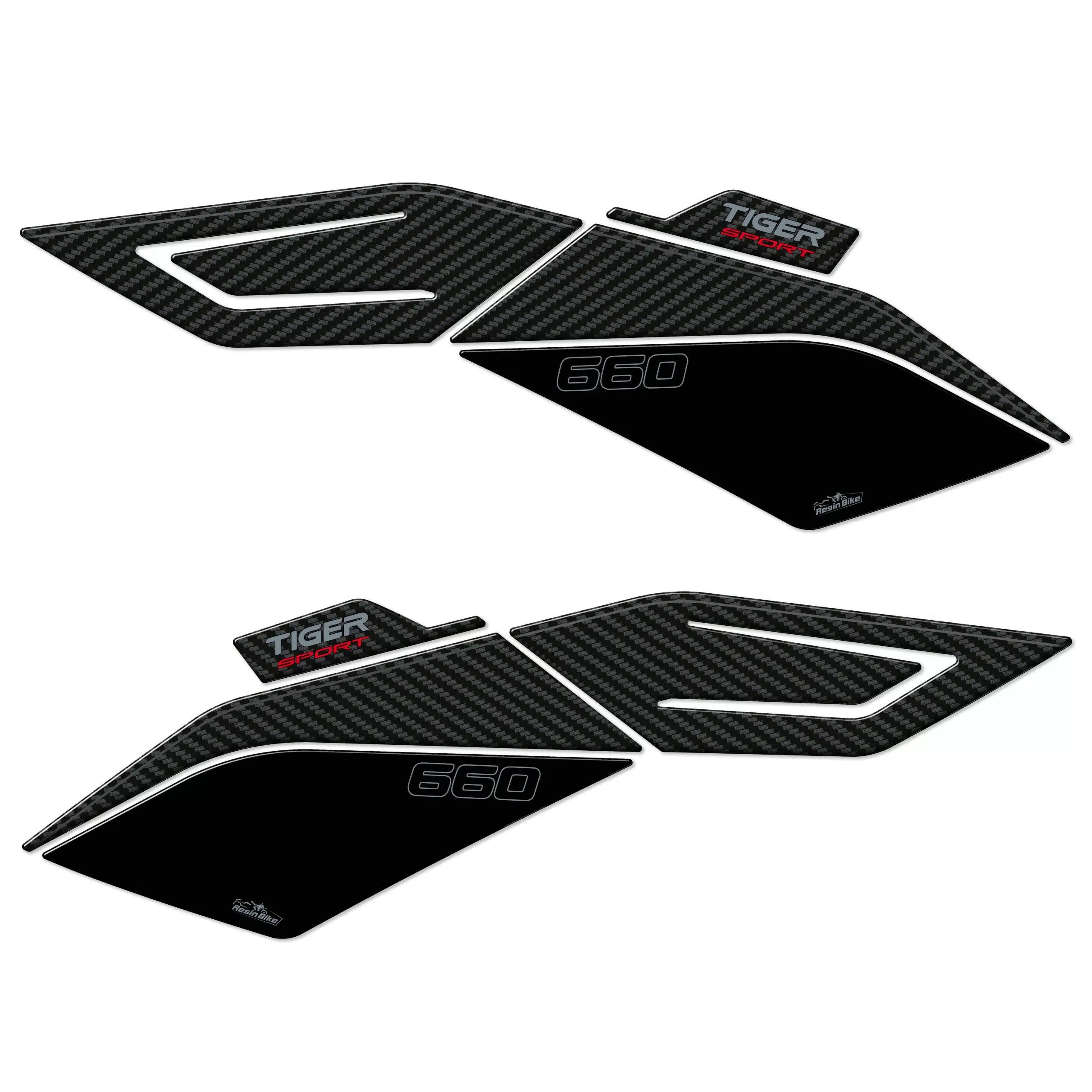Resin Bike 3D Motorcycle Stickers - Tank Sides | Triumph Tiger Sport 660/800 2022>2025 - Pyramid Motorcycle Accessories