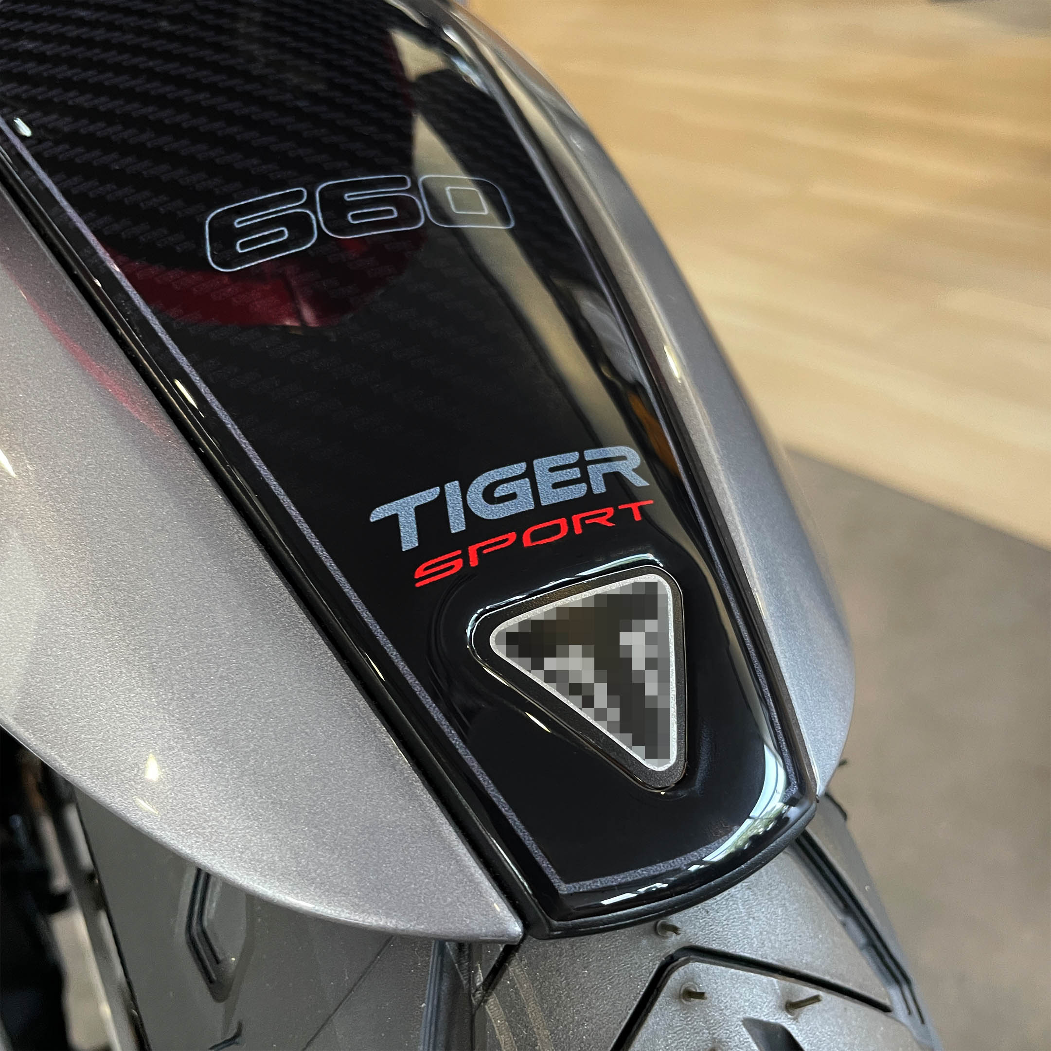 Resin Bike 3D Motorcycle Stickers - Front Fender | Triumph Tiger Sport 660/800 2022>2025 - Pyramid Motorcycle Accessories