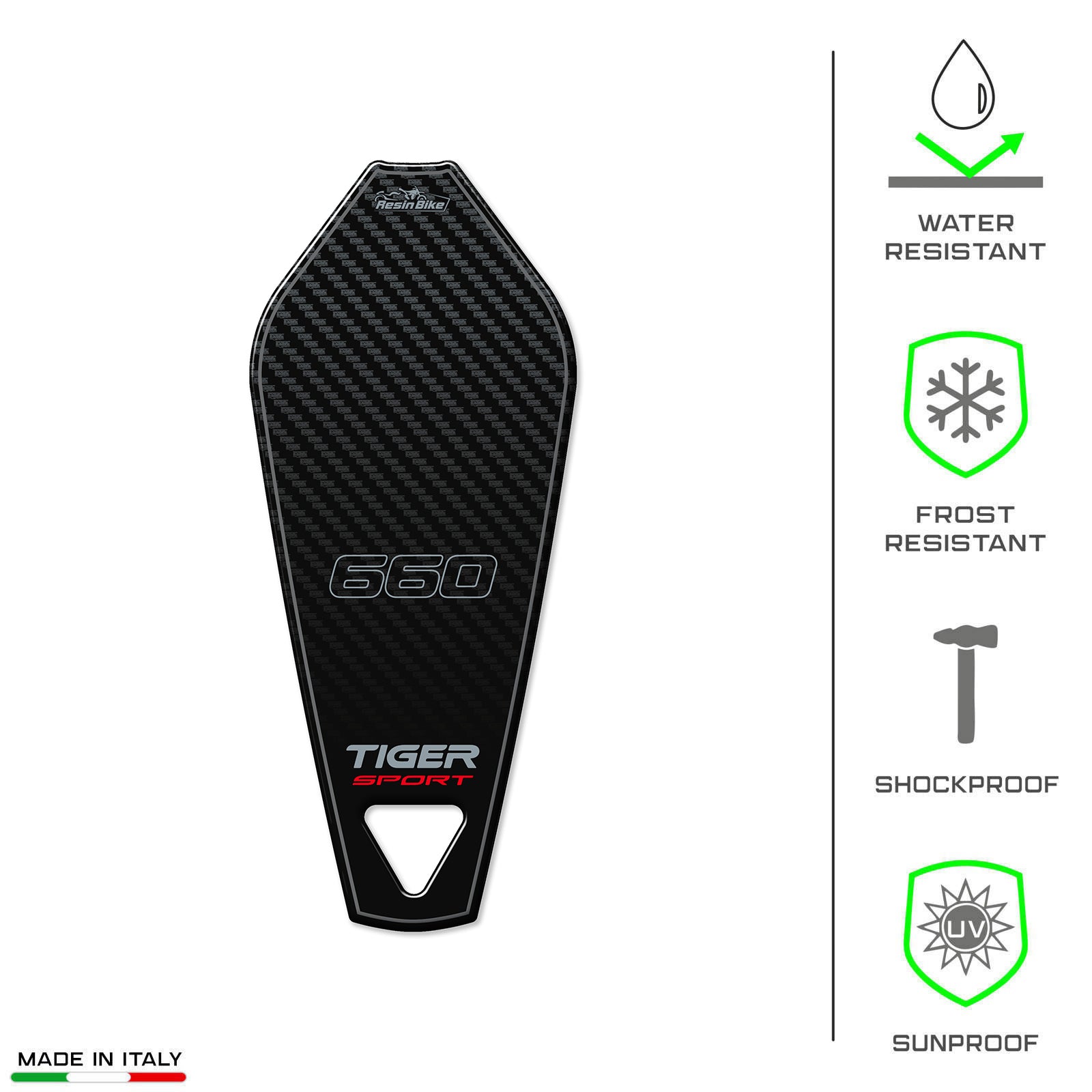 Resin Bike 3D Motorcycle Stickers - Front Fender | Triumph Tiger Sport 660/800 2022>2025 - Pyramid Motorcycle Accessories