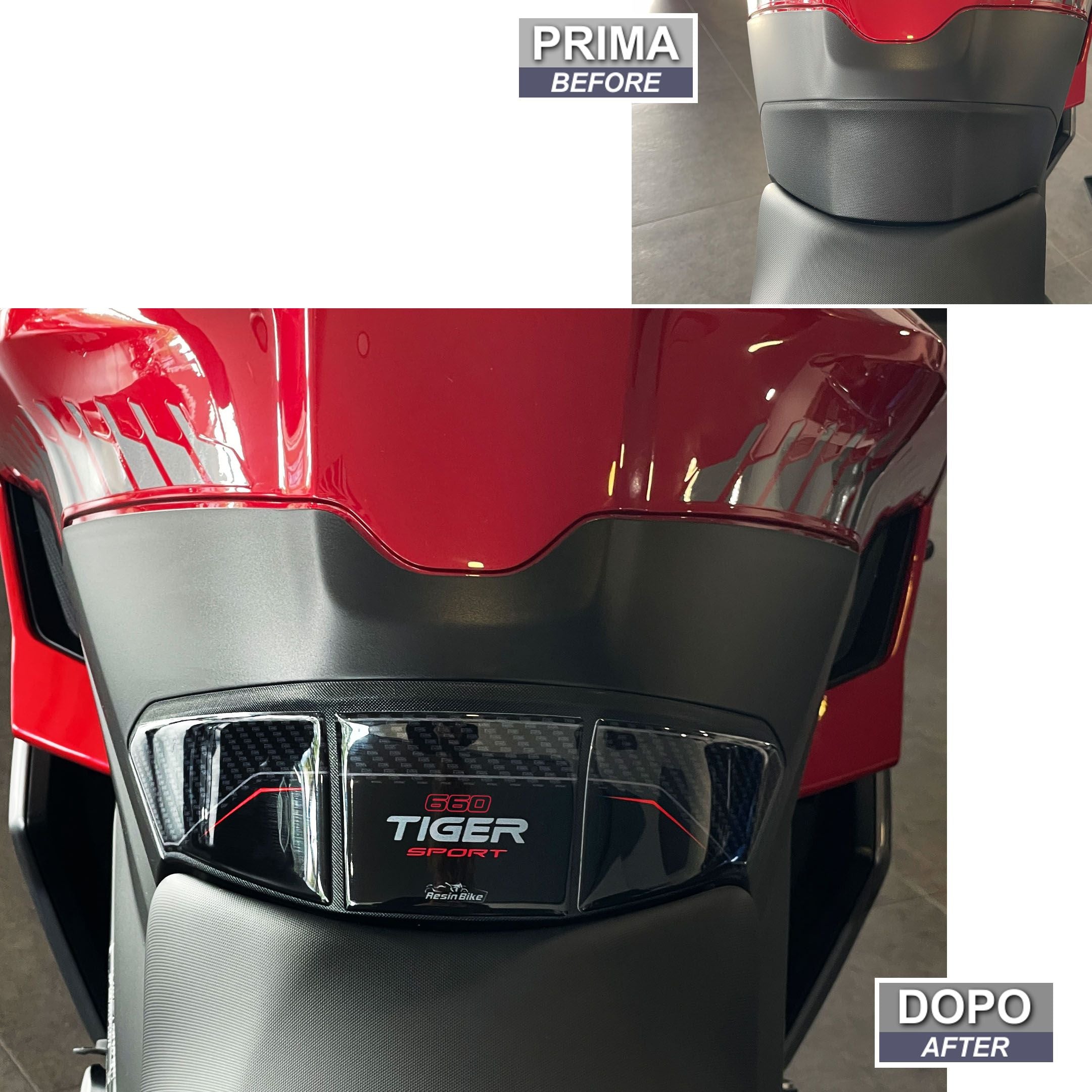 Resin Bike 3D Motorcycle Stickers - Tank Pad | Triumph Tiger Sport 660 / 800 2022>2026 - Pyramid Motorcycle Accessories