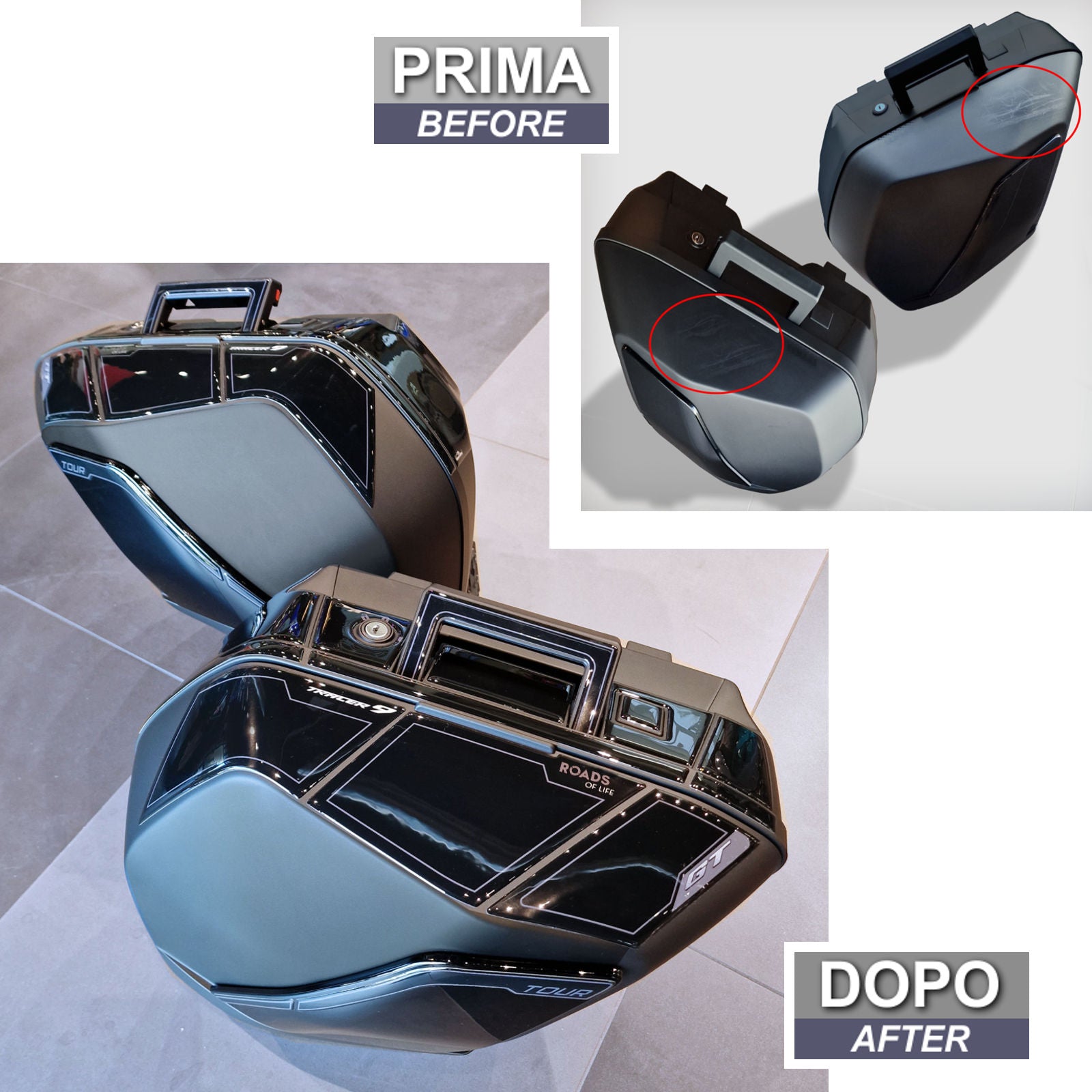 Resin Bike 3D Motorcycle Stickers - Panniers | Yamaha Tracer 9/9GT/9GT+ 2021>2025 - Pyramid Motorcycle Accessories