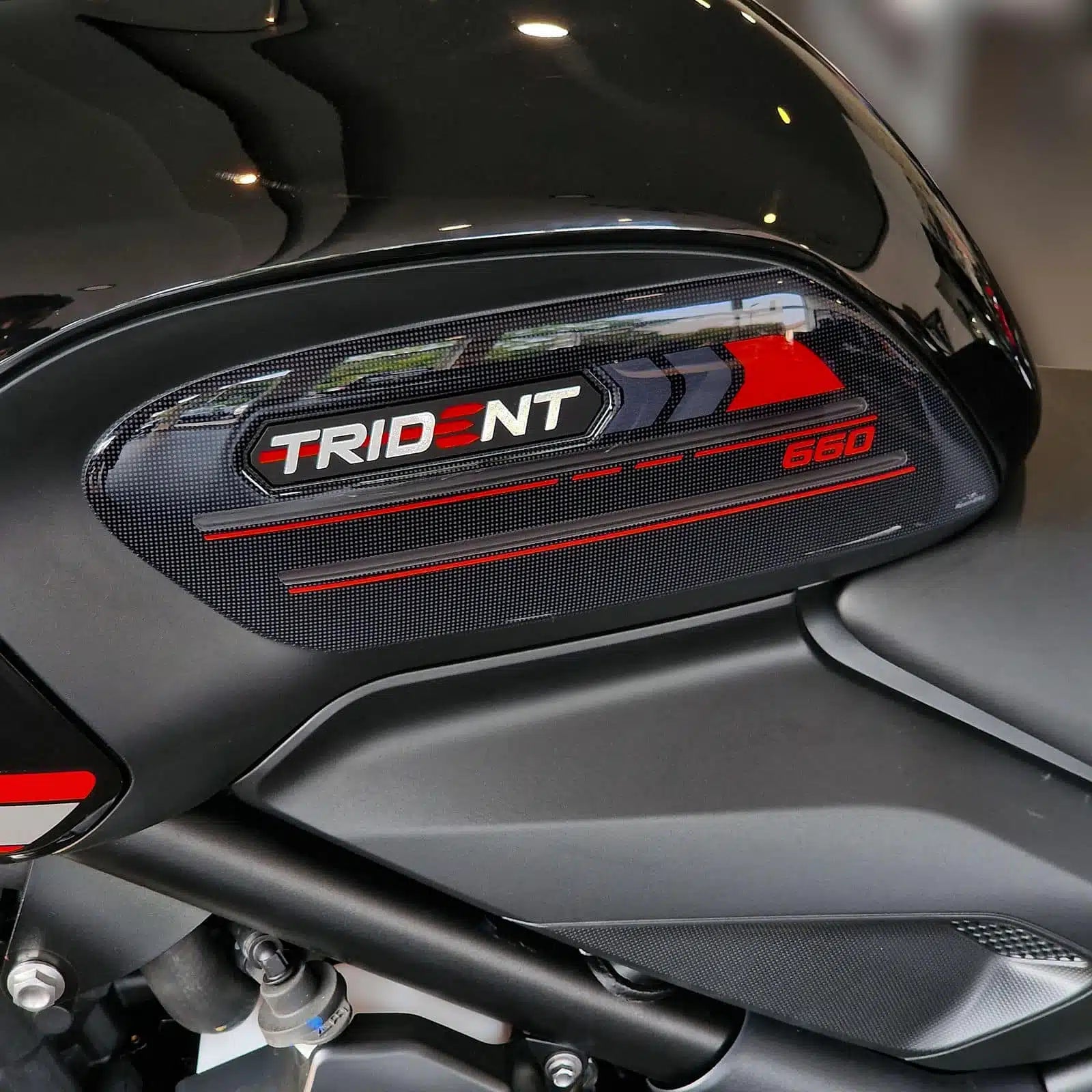 Resin Bike 3D Motorcycle Stickers - Tank Sides | Triumph Trident 660 2021>2023 - Pyramid Motorcycle Accessories