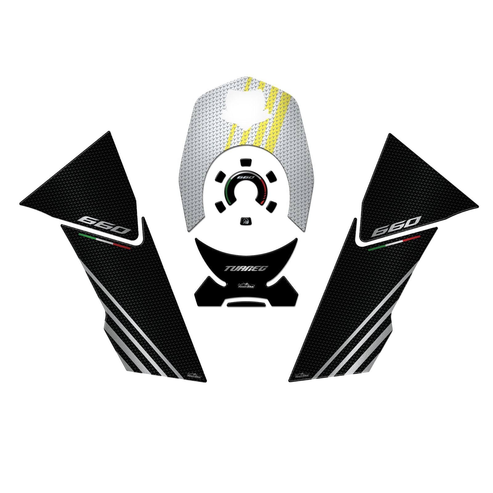 Resin Bike 3D Motorcycle Stickers - Full Kit | Aprilia Tuareg 660 2022>2024 - Pyramid Motorcycle Accessories