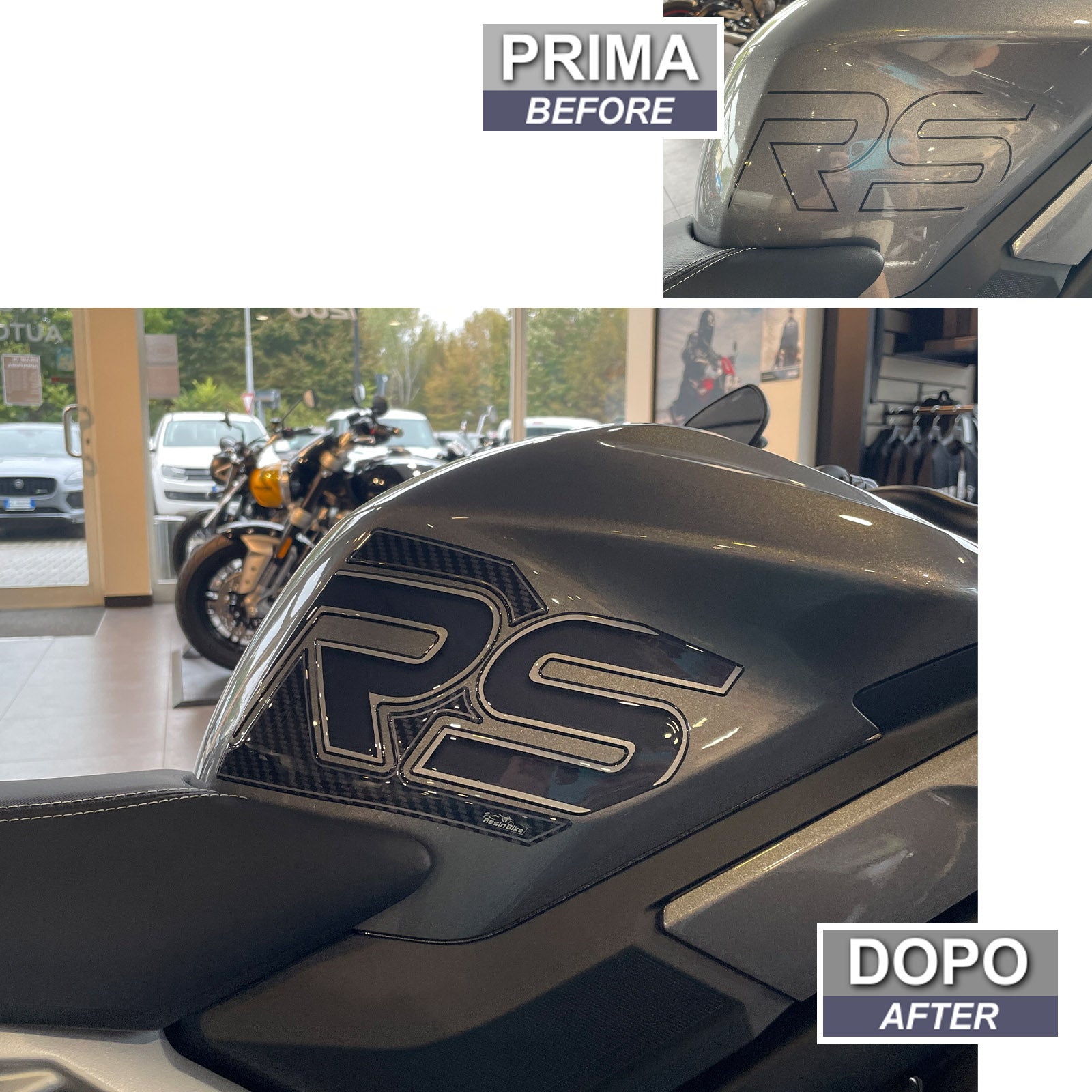 Resin Bike 3D Motorcycle Stickers - Tank Sides | Triumph Street Triple 765 RS 2023>2025 - Pyramid Motorcycle Accessories