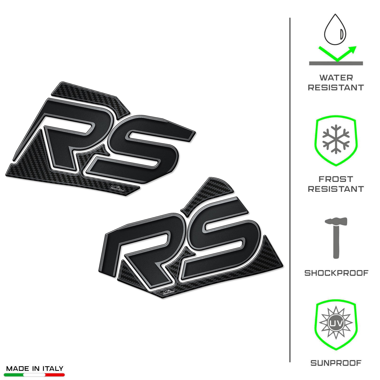 Resin Bike 3D Motorcycle Stickers - Tank Sides | Triumph Street Triple 765 RS 2023>2025 - Pyramid Motorcycle Accessories