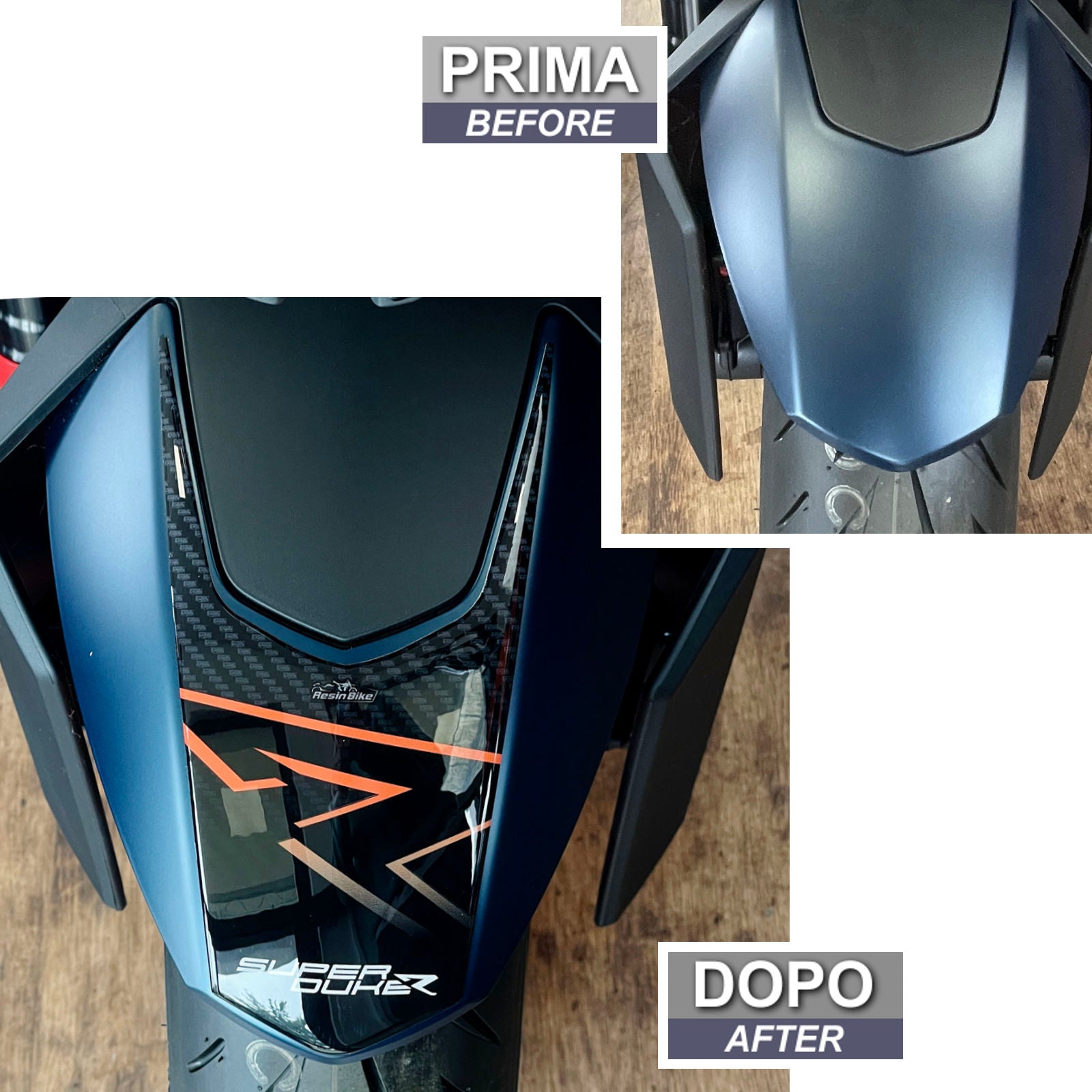 Resin Bike 3D Motorcycle Stickers - Front Fender | KTM 1290 Super Duke R 2022>2023 - Pyramid Motorcycle Accessories