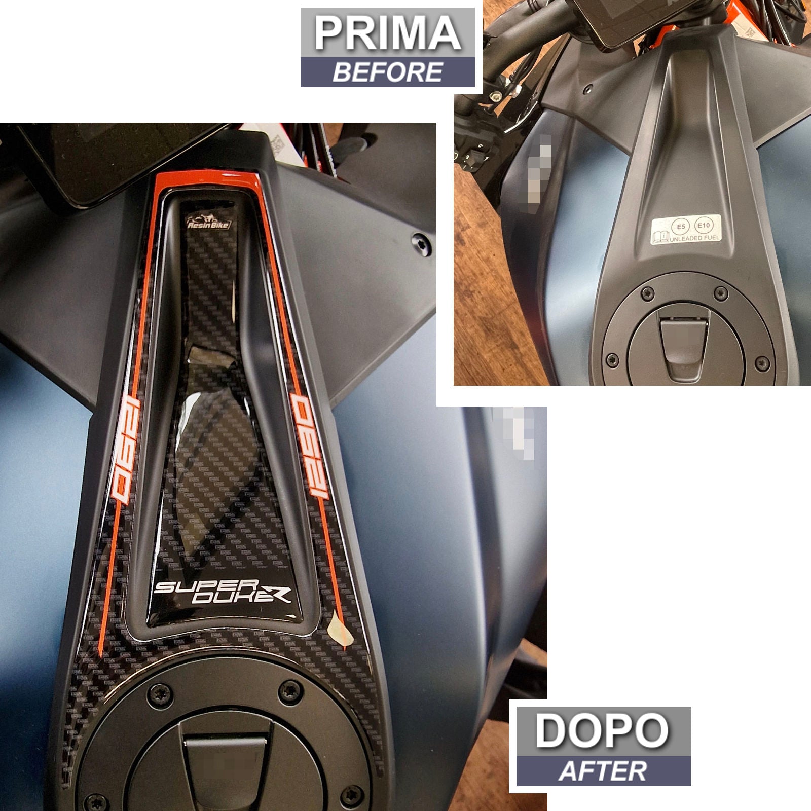 Resin Bike 3D Motorcycle Stickers - Key Area | KTM 1290 Super Duke R 2022>2023 - Pyramid Motorcycle Accessories