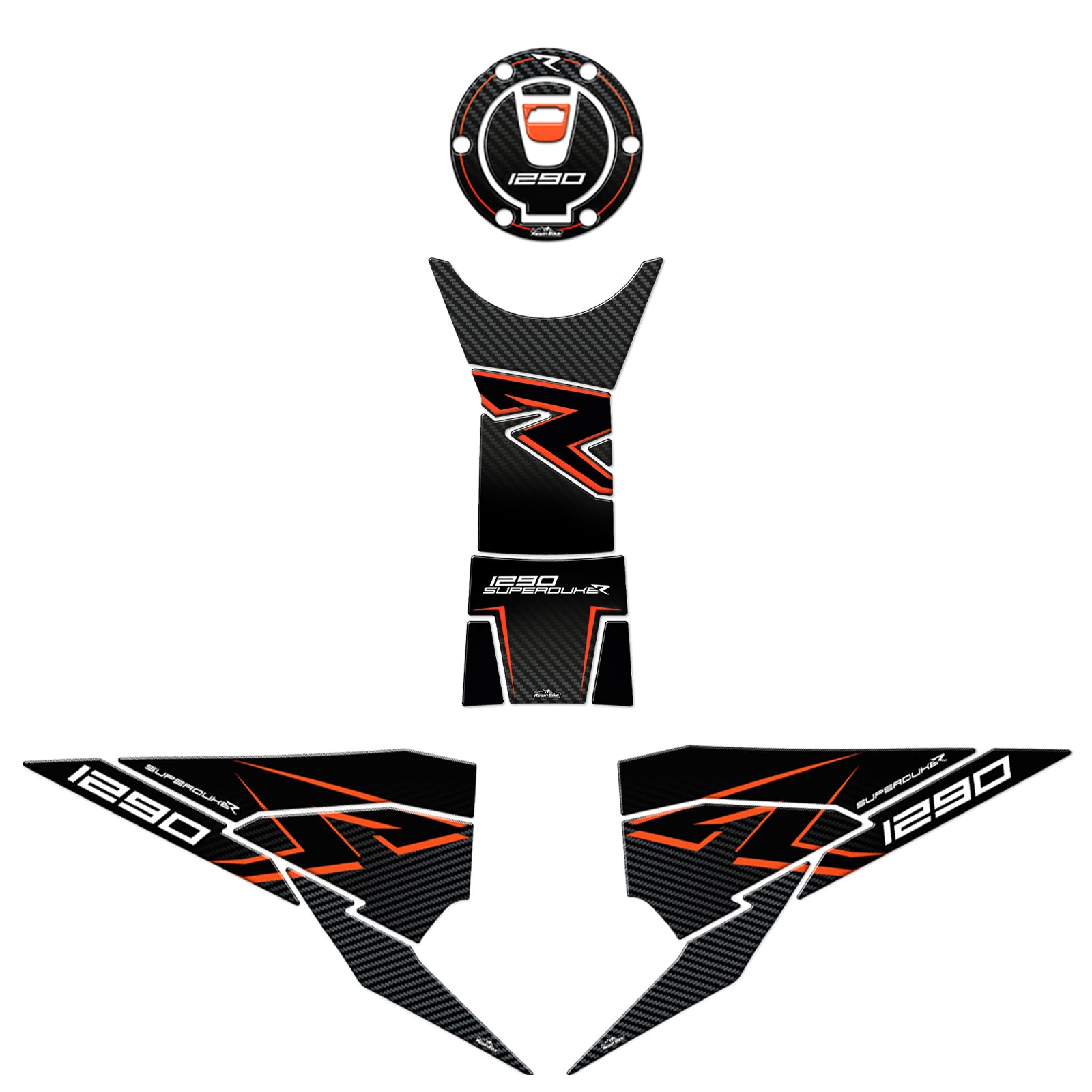 Resin Bike 3D Motorcycle Stickers - Tank Kit | KTM 1290 Super Duke R 2022>2023 RB-1000690000006 - Pyramid Motorcycle Accessories