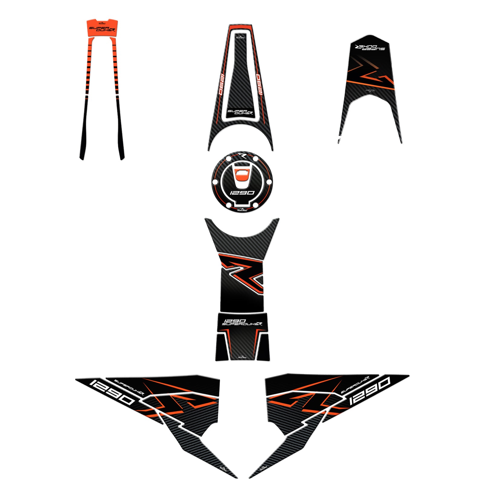 Resin Bike 3D Motorcycle Stickers - Tank Kit | KTM 1290 Super Duke R 2022>2023 - Pyramid Motorcycle Accessories