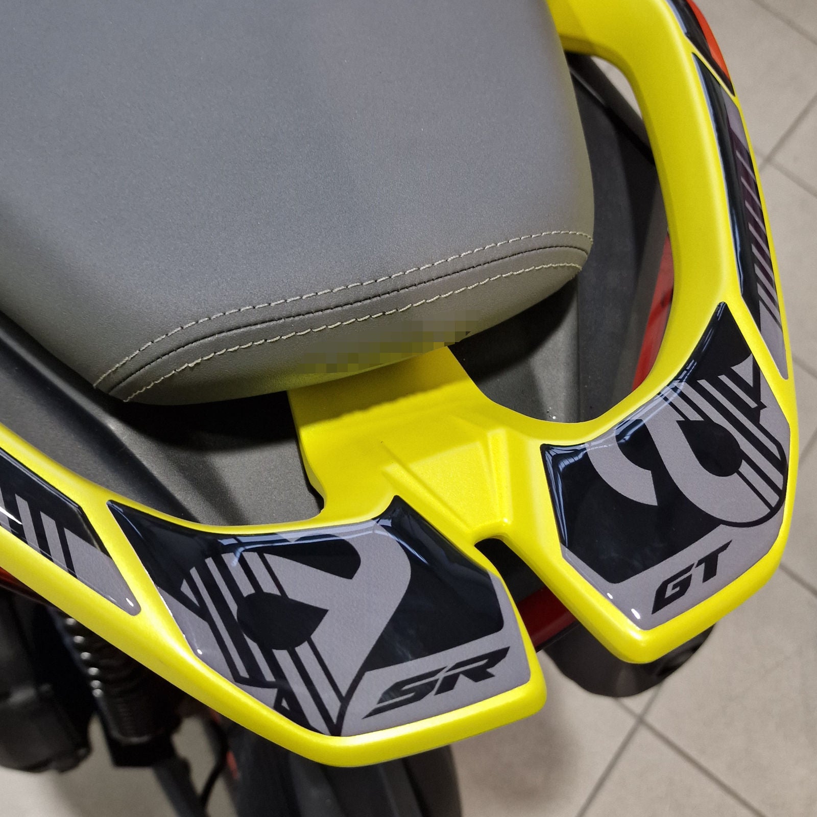 Resin Bike 3D Motorcycle Stickers - Passenger Handles | Aprilia SR 125/200 2022>2025 - Pyramid Motorcycle Accessories