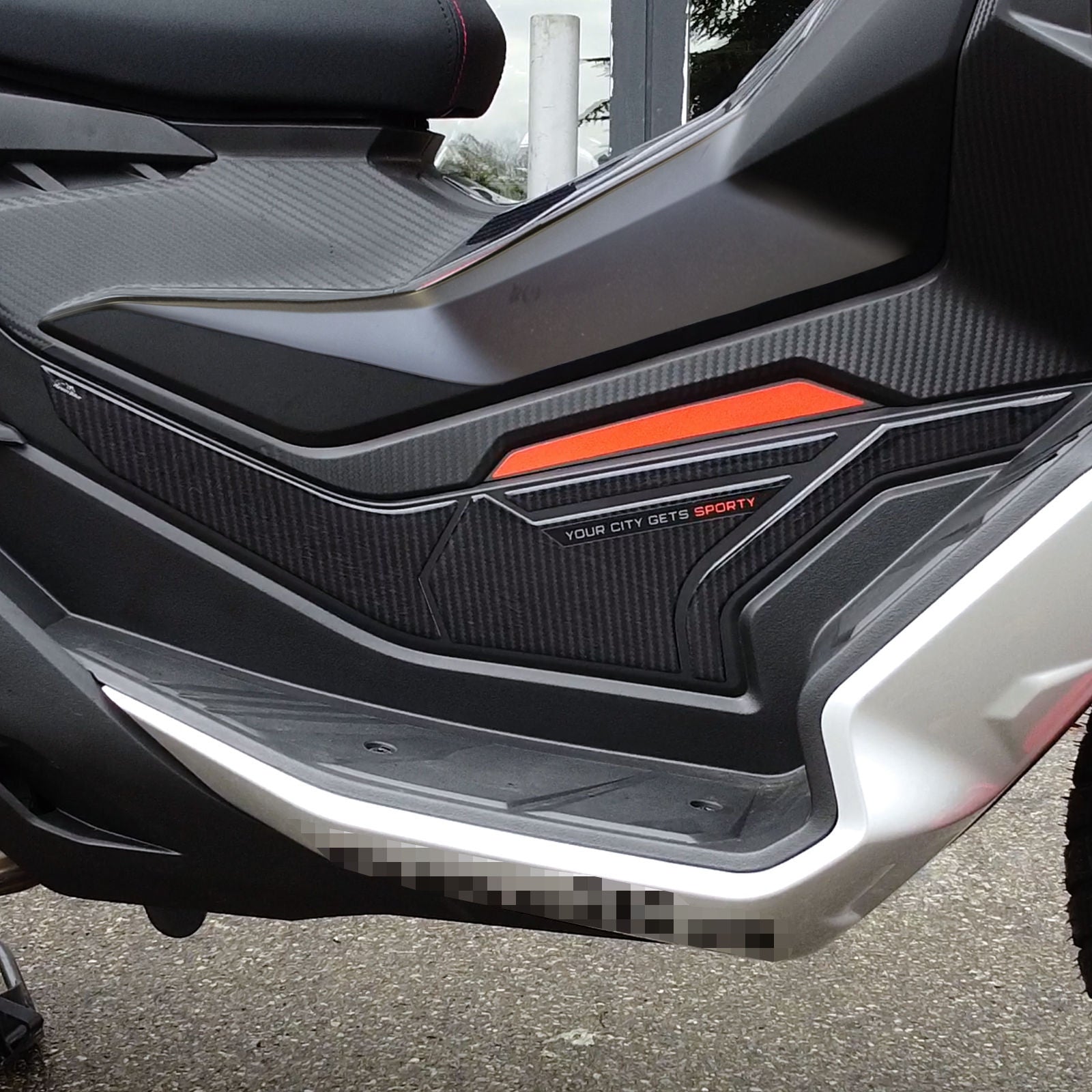 Resin Bike 3D Motorcycle Stickers - Side Footboards | Aprilia SR 125/200 2022>2025 - Pyramid Motorcycle Accessories
