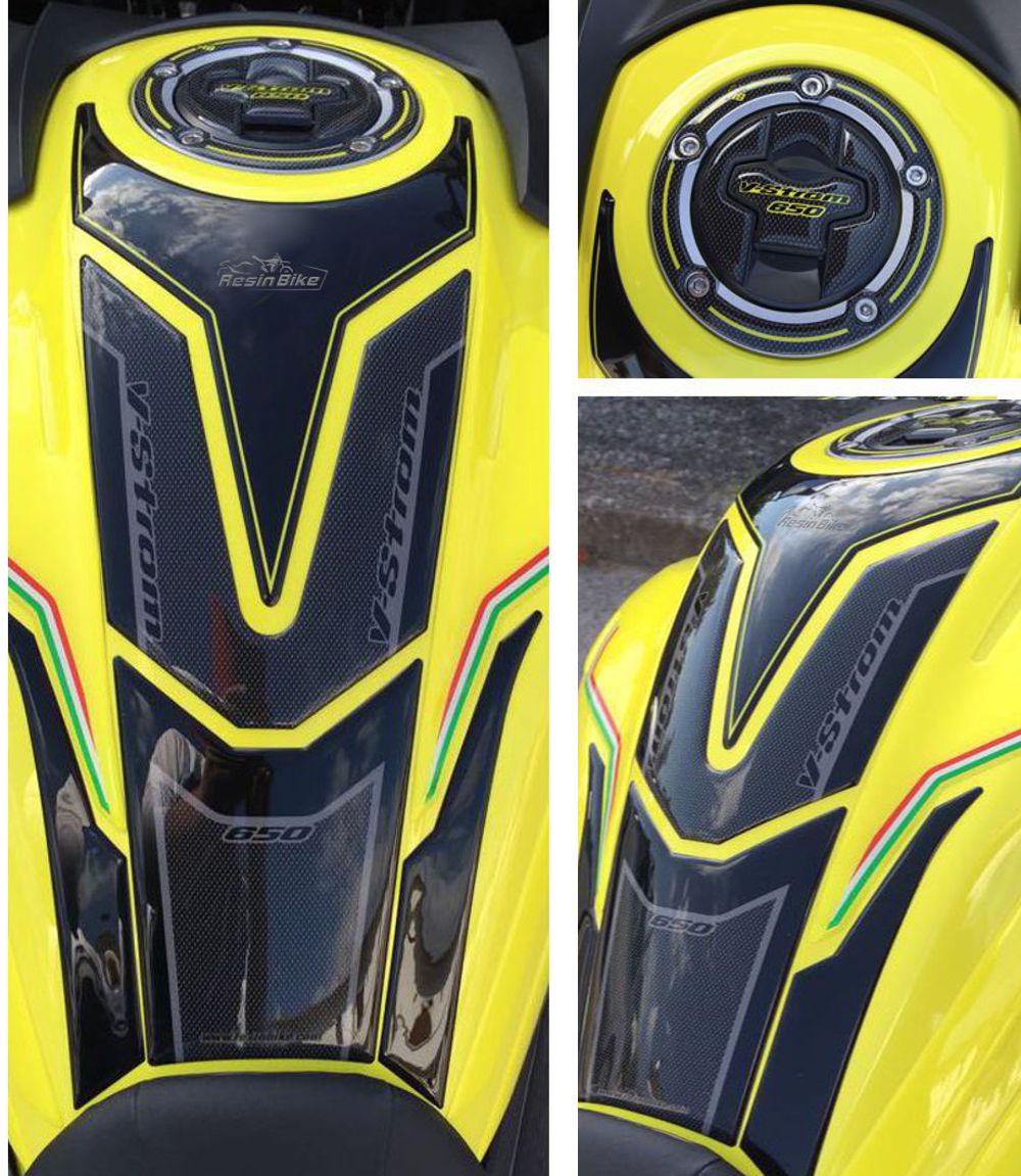Resin Bike 3D Motorcycle Stickers - Basic Kit | Suzuki V-Strom 650 2017>2023 - Pyramid Motorcycle Accessories