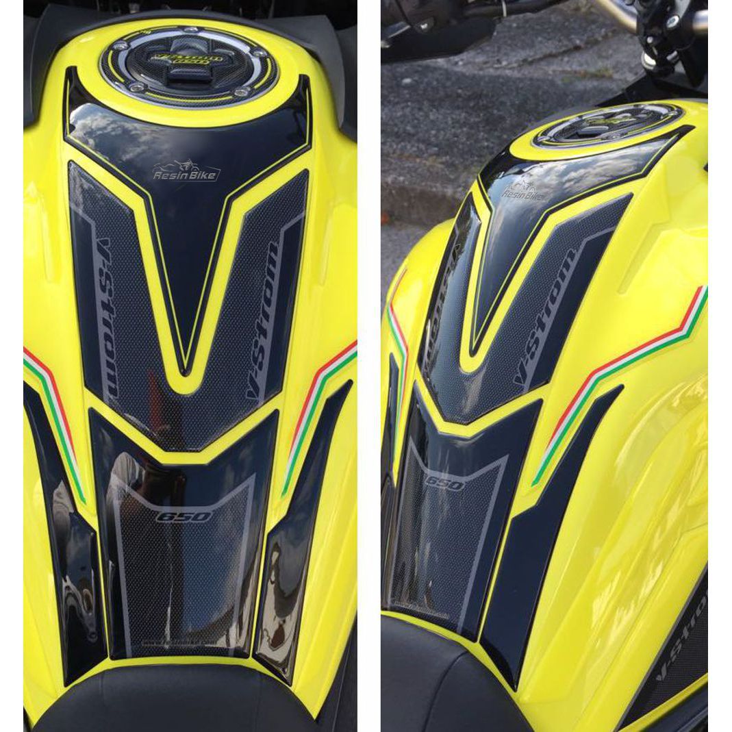 Resin Bike 3D Motorcycle Stickers - Tank Pad | Suzuki V-Strom 650 2017>2023 RB-B0C35614 - Pyramid Motorcycle Accessories