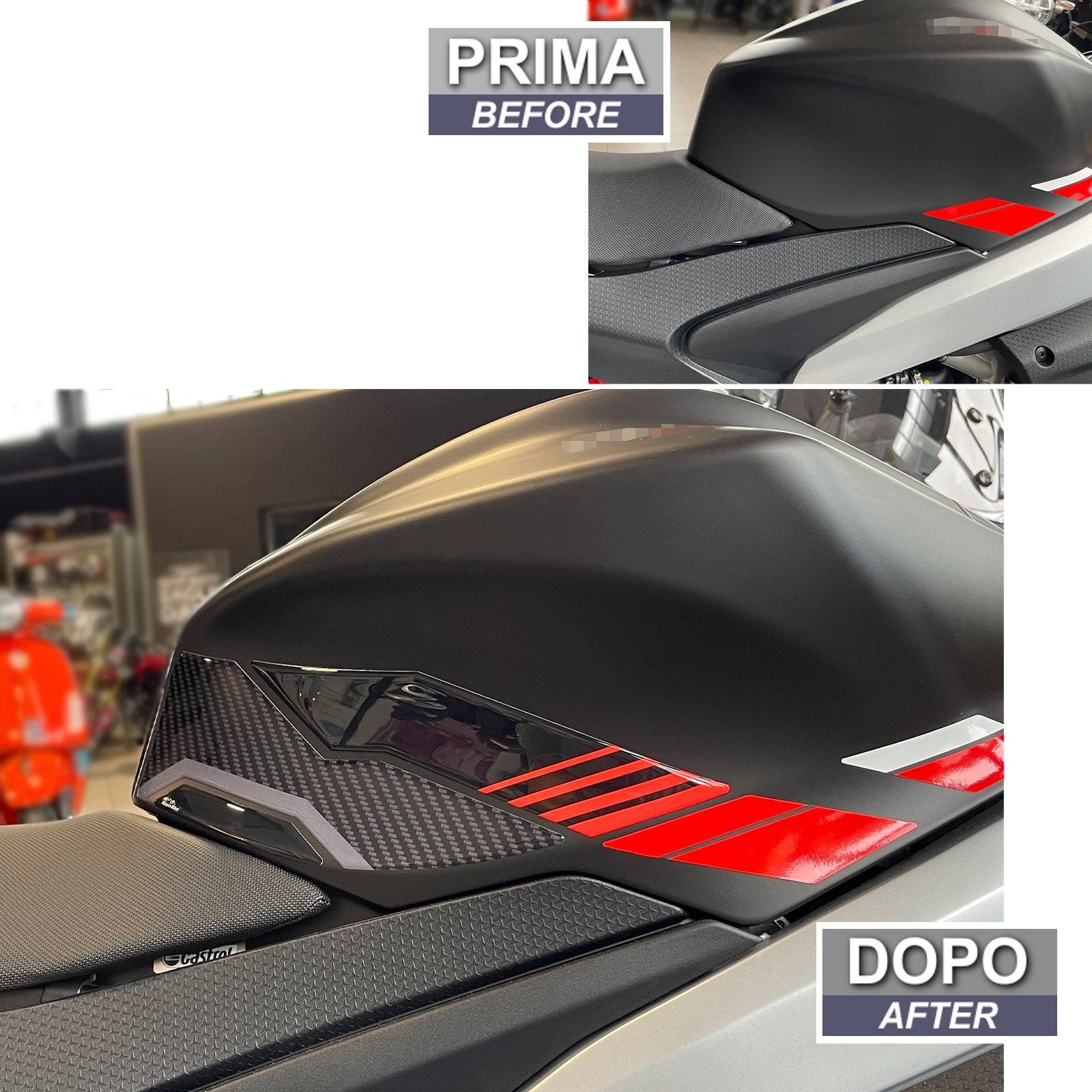 Resin Bike 3D Motorcycle Stickers - Tank Sides | Aprilia RS / Tuono 660 2020>2026 - Pyramid Motorcycle Accessories