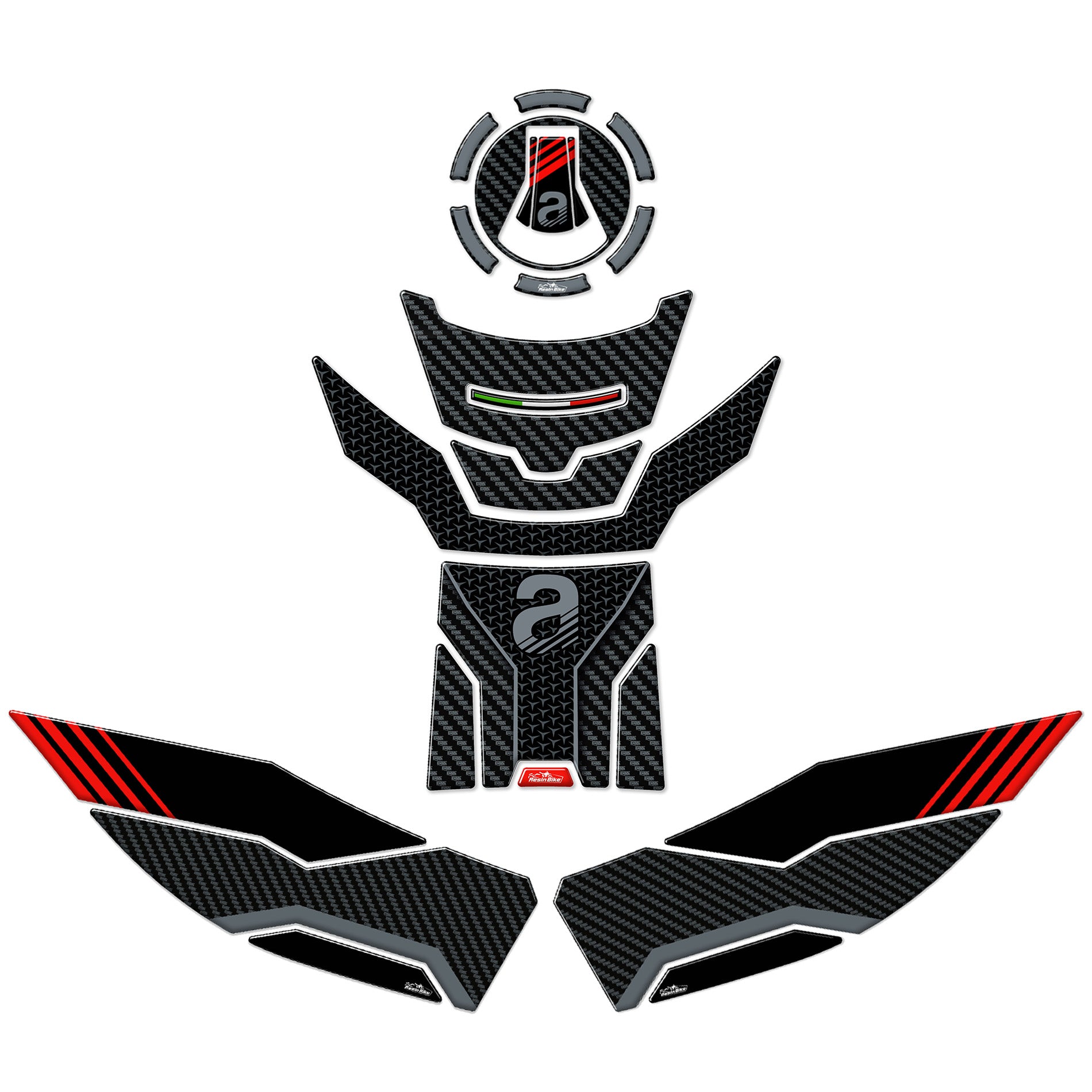 Resin Bike 3D Motorcycle Stickers - Basic Kit | Aprilia RS / Tuono 660 2020>2026 - Pyramid Motorcycle Accessories