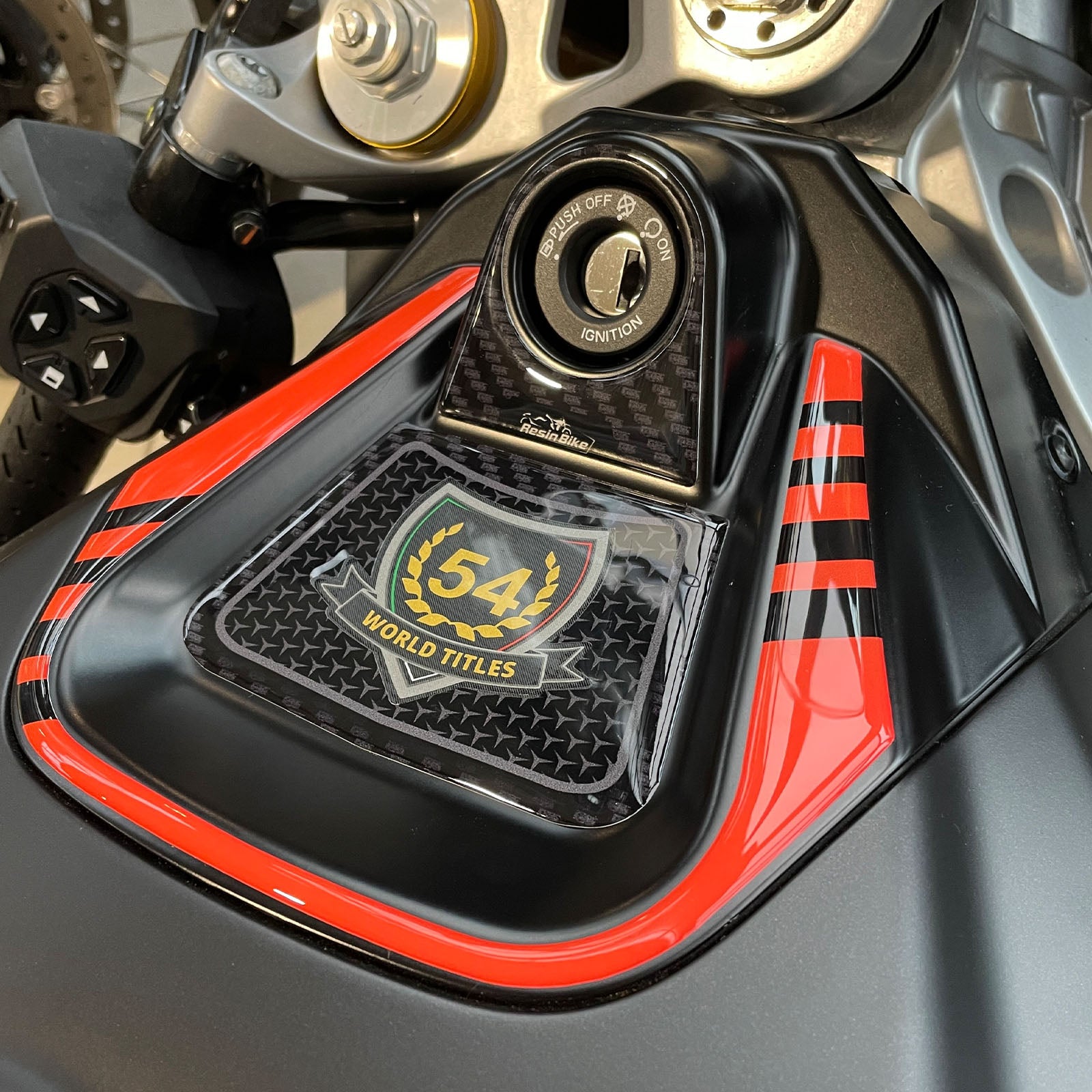 Resin Bike 3D Motorcycle Stickers - Key Area | Aprilia RS/Tuono 660 2020>2026 - Pyramid Motorcycle Accessories