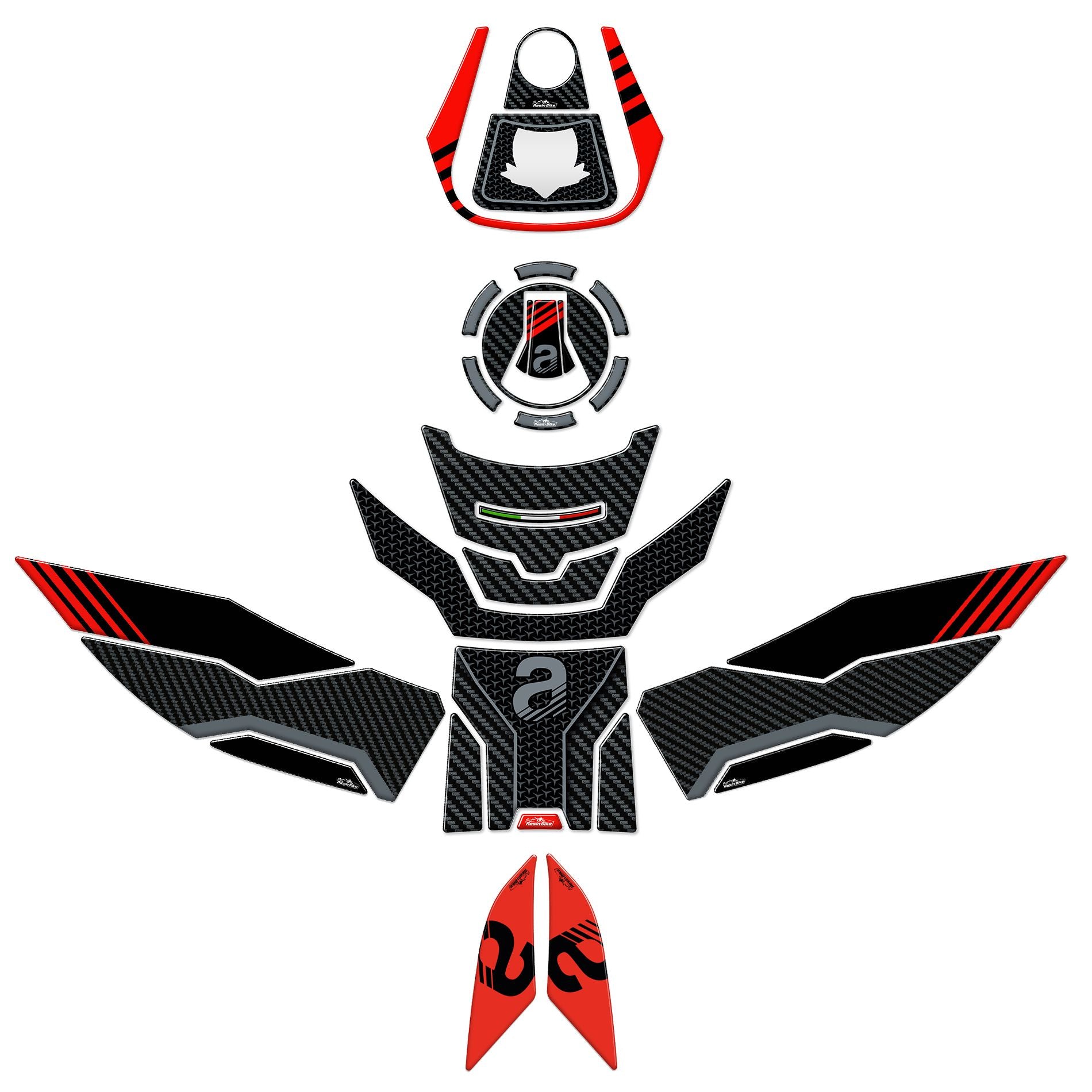 Resin Bike 3D Motorcycle Stickers - Full Kit | Aprilia RS / Tuono 660 2020>2026 - Pyramid Motorcycle Accessories