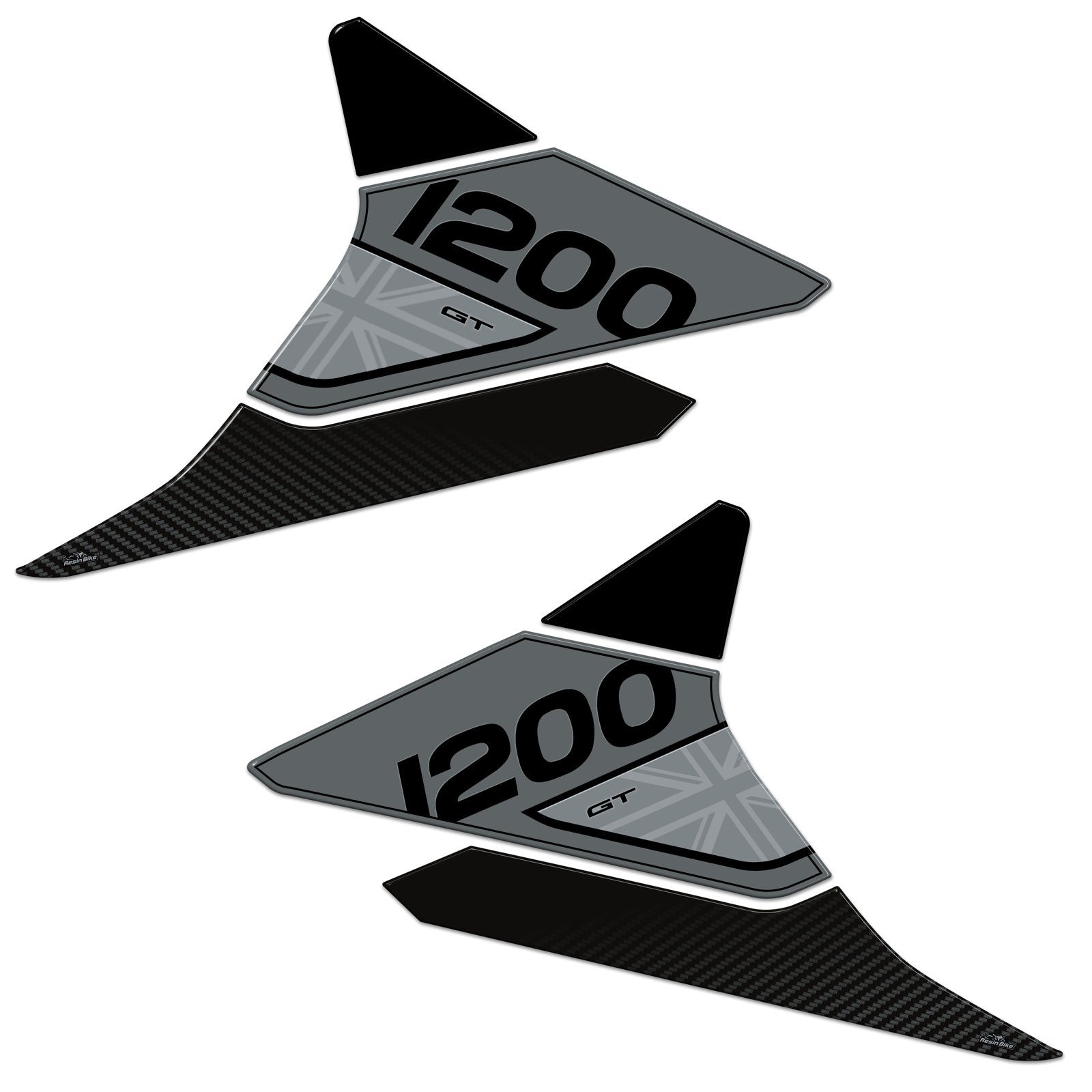 Resin Bike 3D Motorcycle Stickers - Tank Sides | Triumph Tiger 1200 GT Pro 2022>2025 - Pyramid Motorcycle Accessories