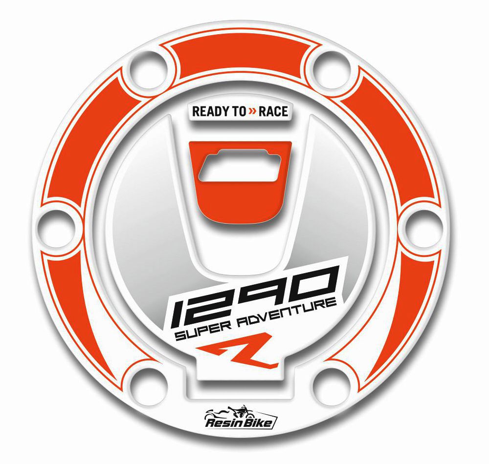 Resin Bike 3D Motorcycle Stickers - Fuel Cap | KTM 1290 Super Adventure R 2017>2020 - Pyramid Motorcycle Accessories