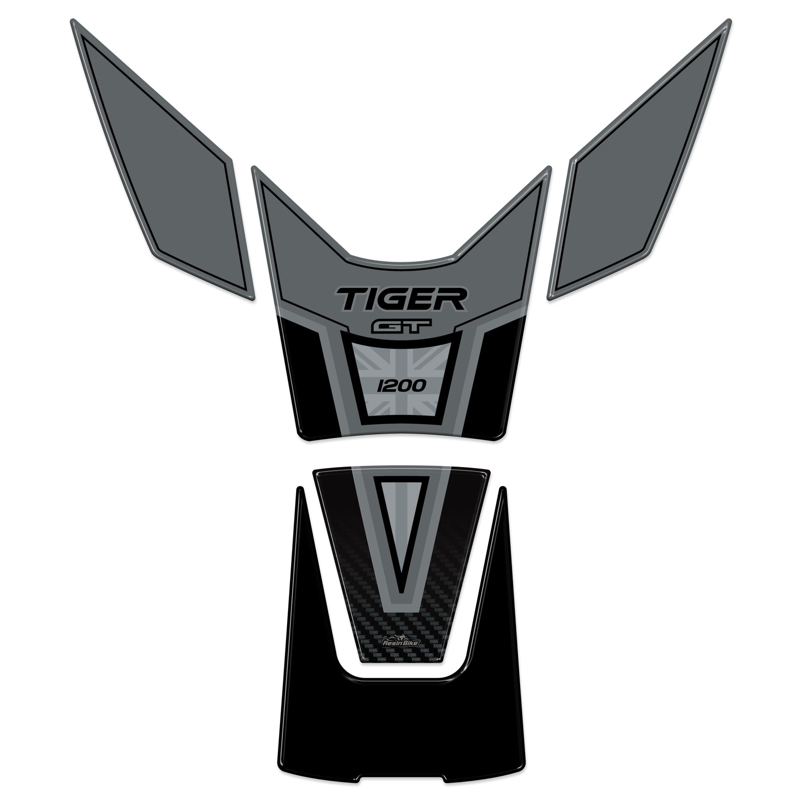 Resin Bike 3D Motorcycle Stickers - Tank Pad | Triumph Tiger 1200 GT Pro 2022>2025 - Pyramid Motorcycle Accessories