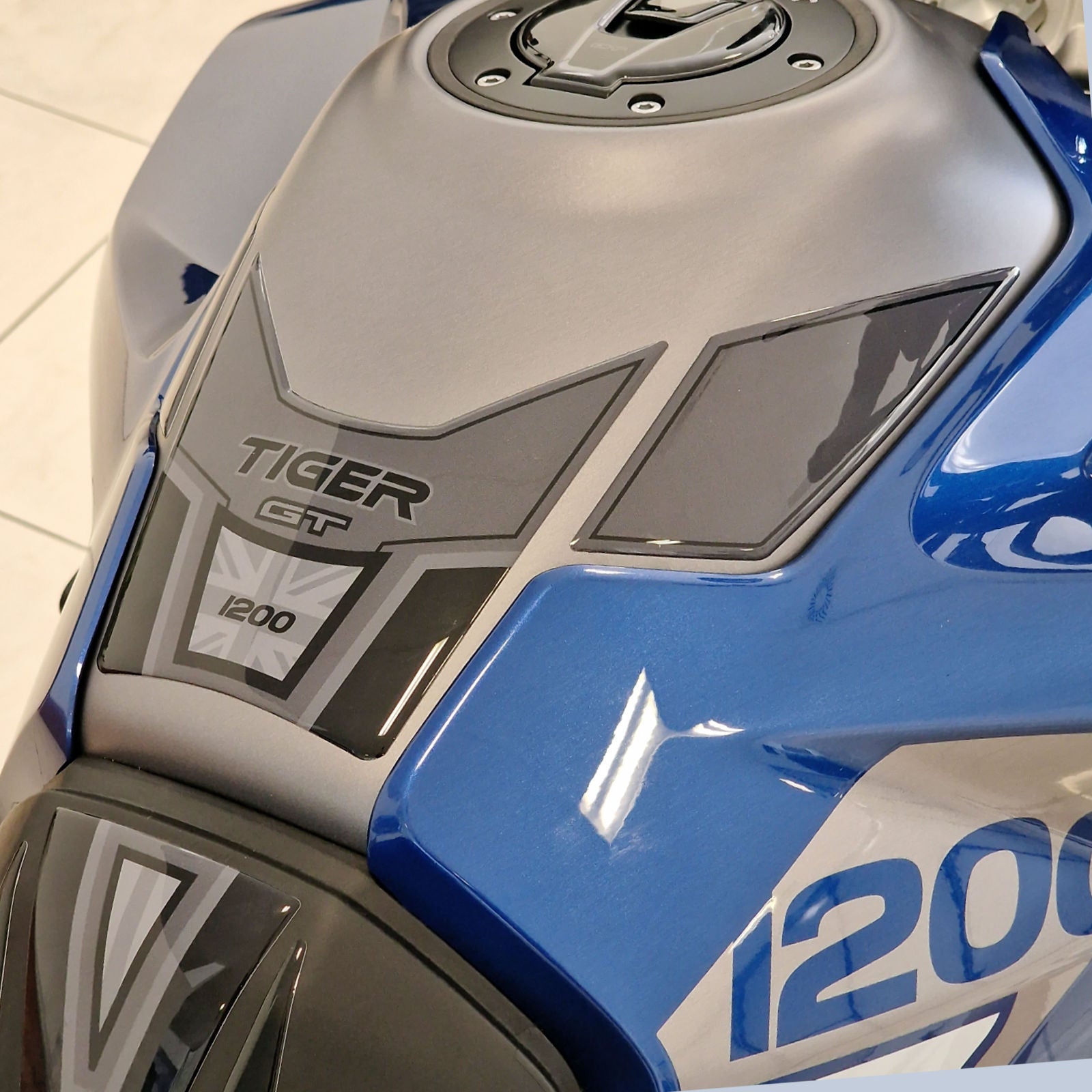 Resin Bike 3D Motorcycle Stickers - Tank Pad | Triumph Tiger 1200 GT Pro 2022>2025 - Pyramid Motorcycle Accessories