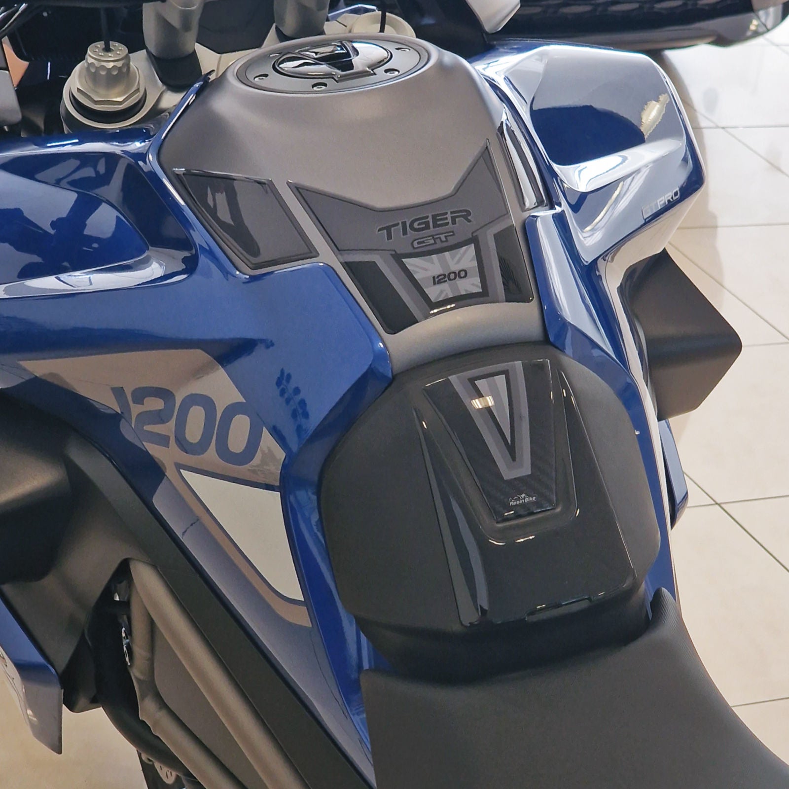 Resin Bike 3D Motorcycle Stickers - Tank Pad | Triumph Tiger 1200 GT Pro 2022>2025 - Pyramid Motorcycle Accessories
