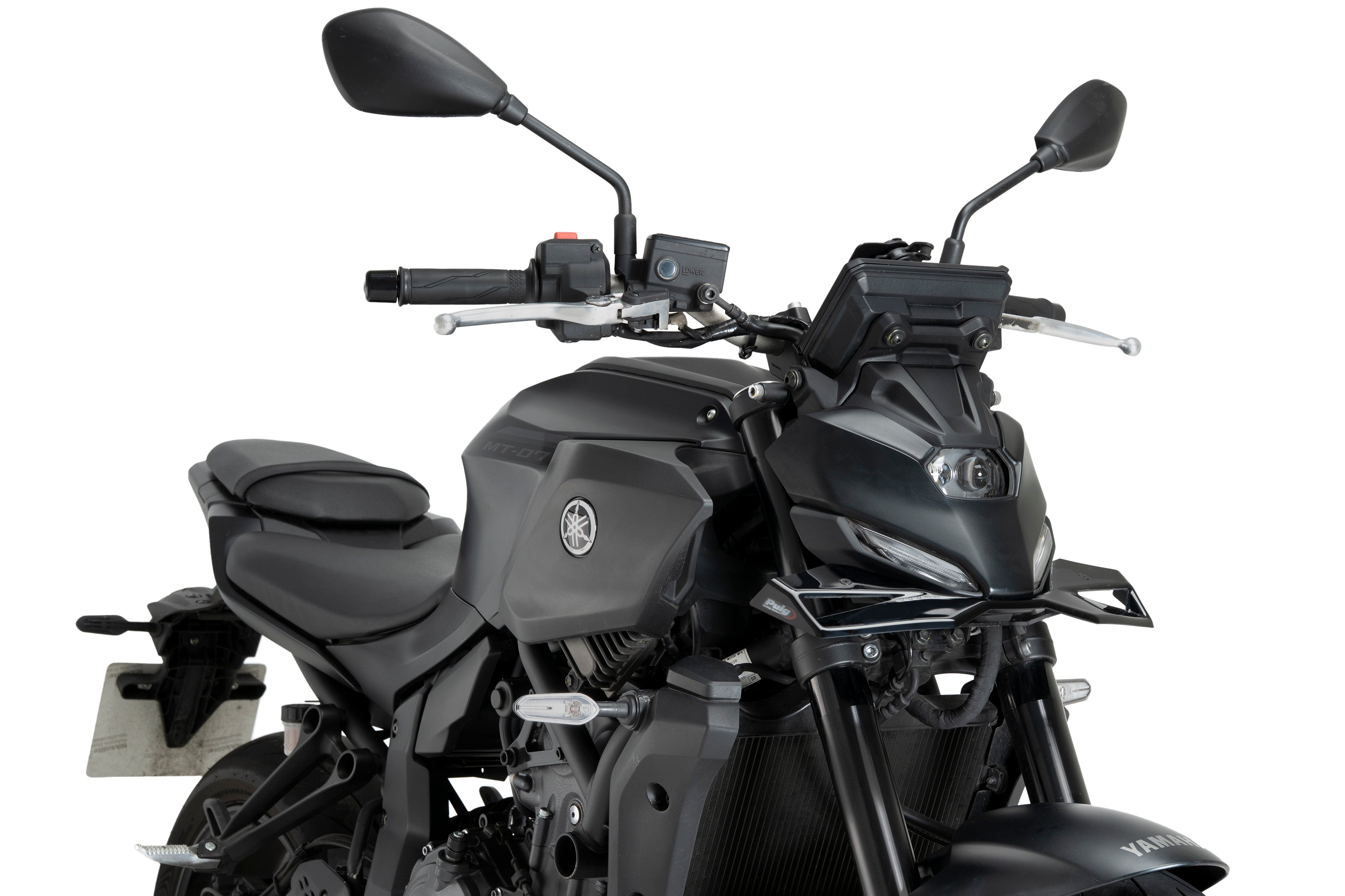 Puig Naked Front Downforce Wings | Gloss Black | Yamaha MT-07 2025>Current - Pyramid Motorcycle Accessories