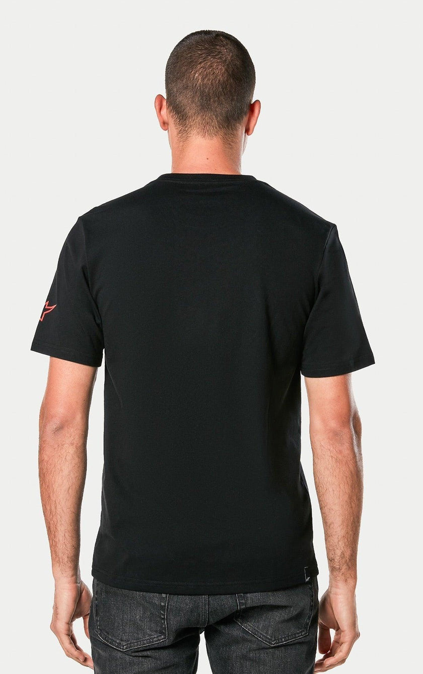 Alpinestars Linear Wordmark 2.0 CSF T-Shirt | Black/Grey/Red - Shop name