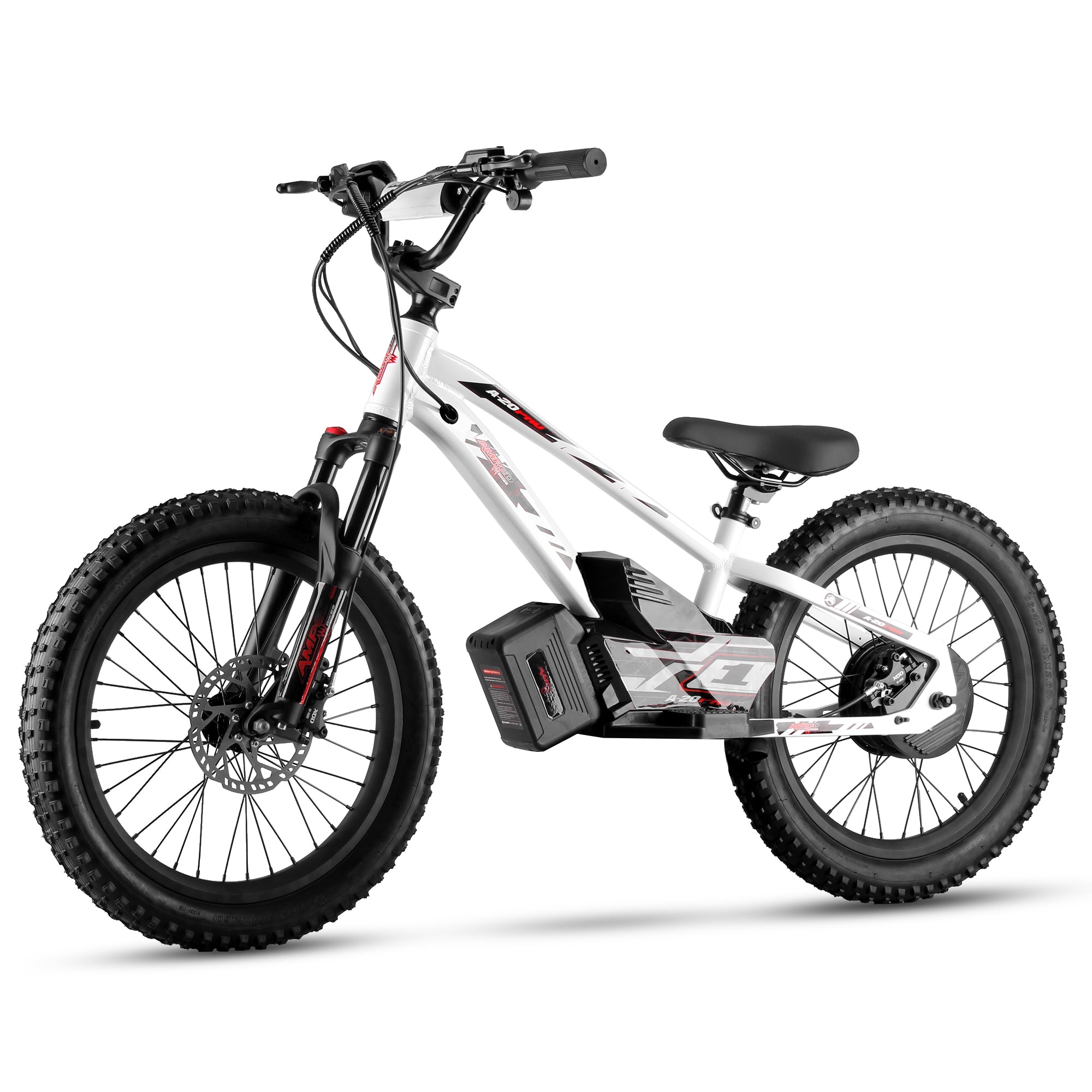 Amped A20 Pro Kids Electric Bike | White - Shop name