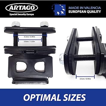 Artago 30X Disc Lock Bracket - Footrest/Square Tube Mount - Shop name