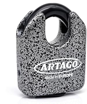 Artago 68 Padlock - Grey - 15mm Shackle - Sold Secure Certified - Shop name