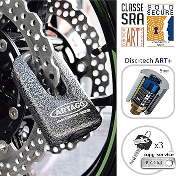 Artago 69 Padlock - Grey - 15mm Shackle - Sold Secure CertifiedΒ -Β Shop name