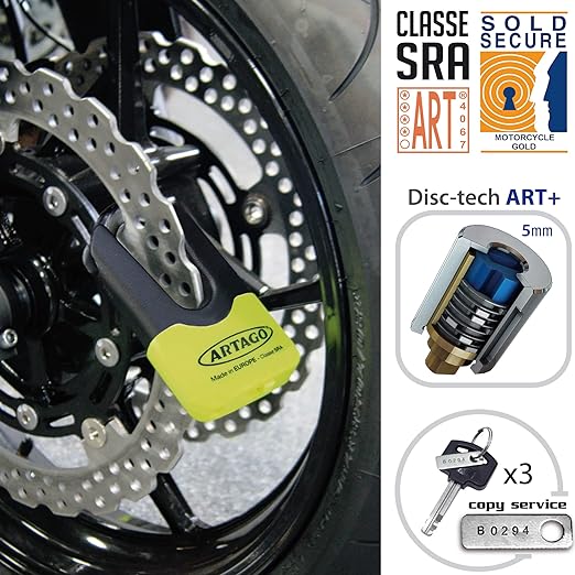 Artago 69X Padlock - Black/Yellow - 14mm Shackle - Shop name