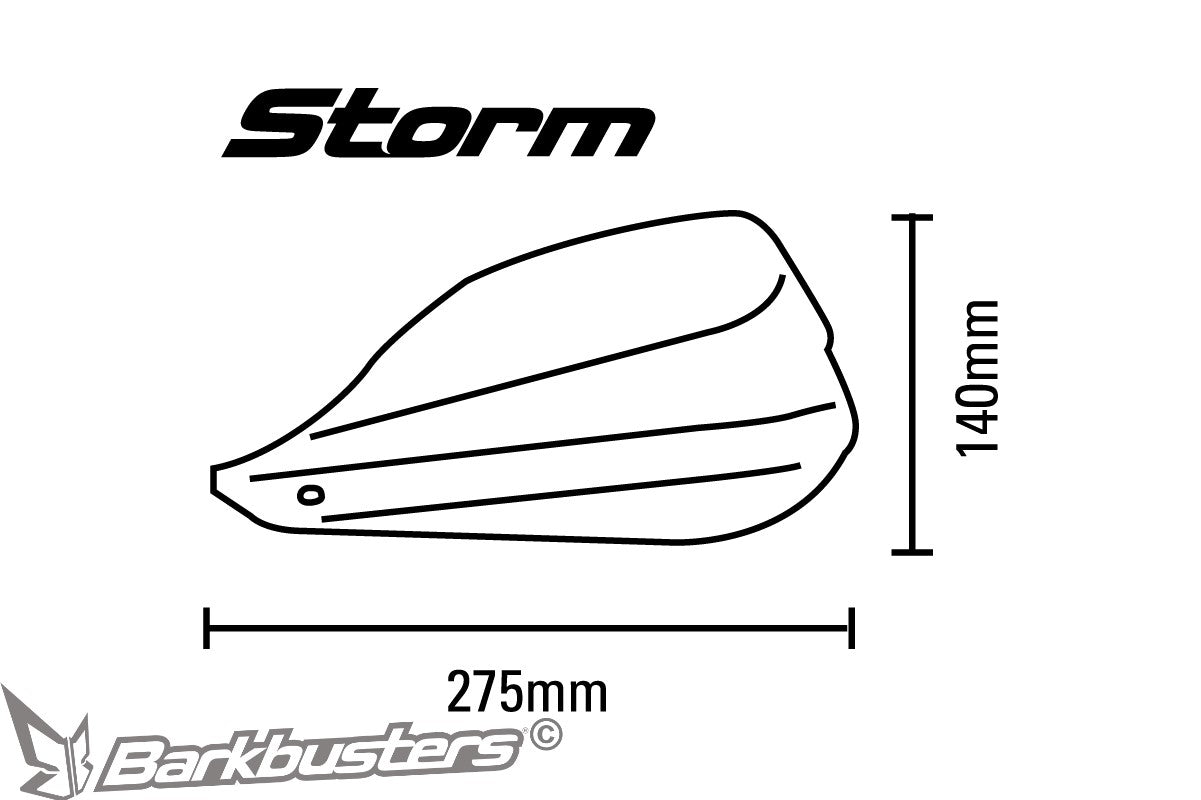 Barkbusters Storm Plastic Guards Only | Black | Fits Barkbusters Backbones - Shop name