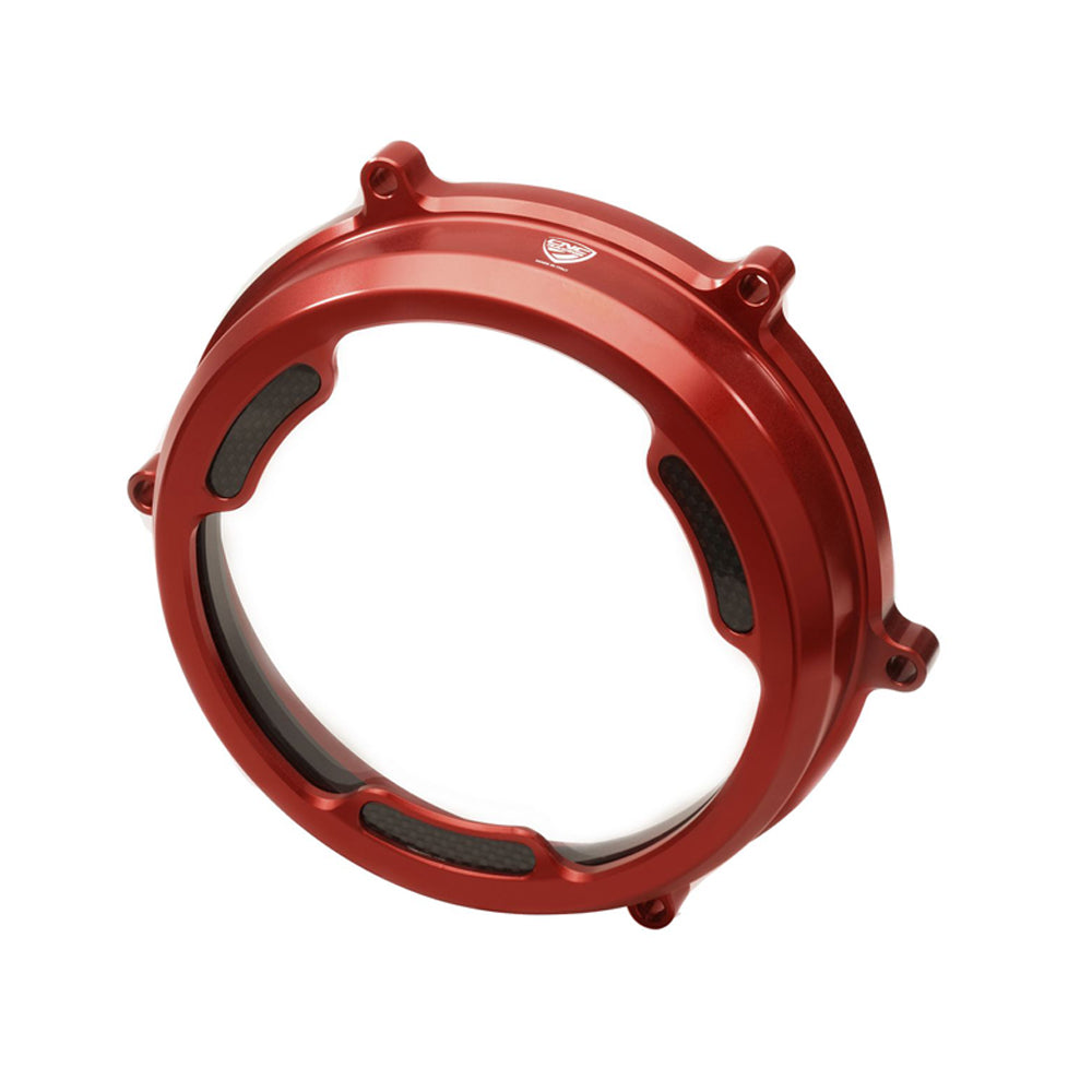 CNC Racing Clear Oil Bath Clutch Cover with Carbon Fiber Inlay for Ducati Panigale - Shop name