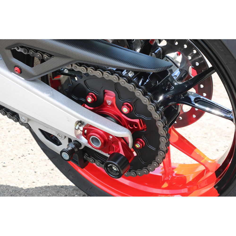 CNC Racing Chain Adjuster Racing with Crash Pad for Ducati - Shop name